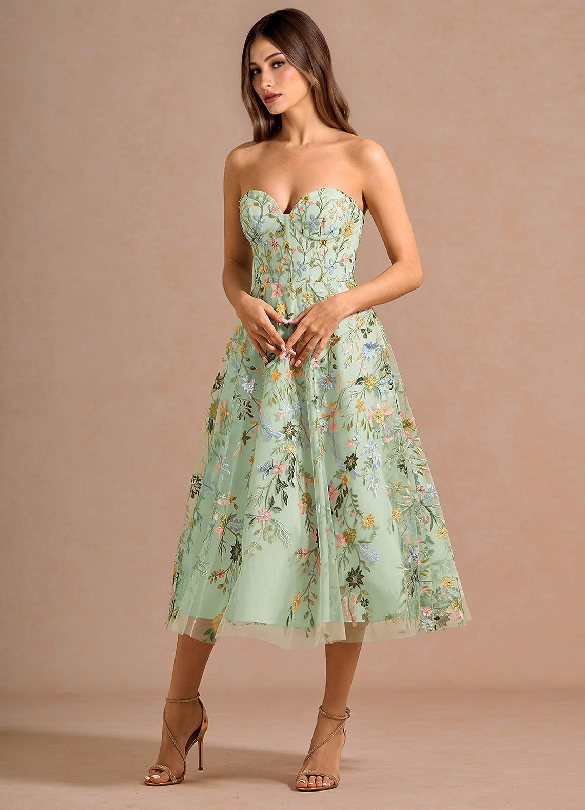 Xylisse Light Green Midi Dress | Azazie
