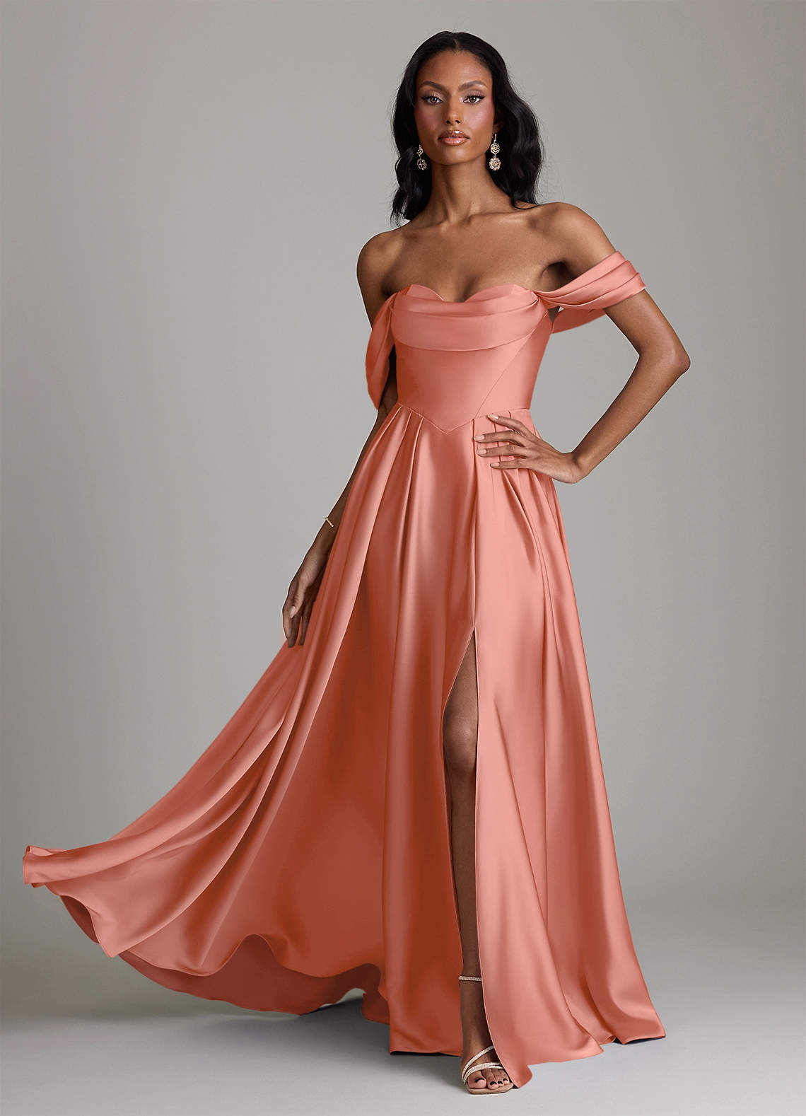 salmon bridesmaid dresses CLASSIC CUT-OUT SHEER MAXI DRESS IN PINK | CULT MIA Half Sleeves Bridesmaid Dresses Salmon Pink Dress