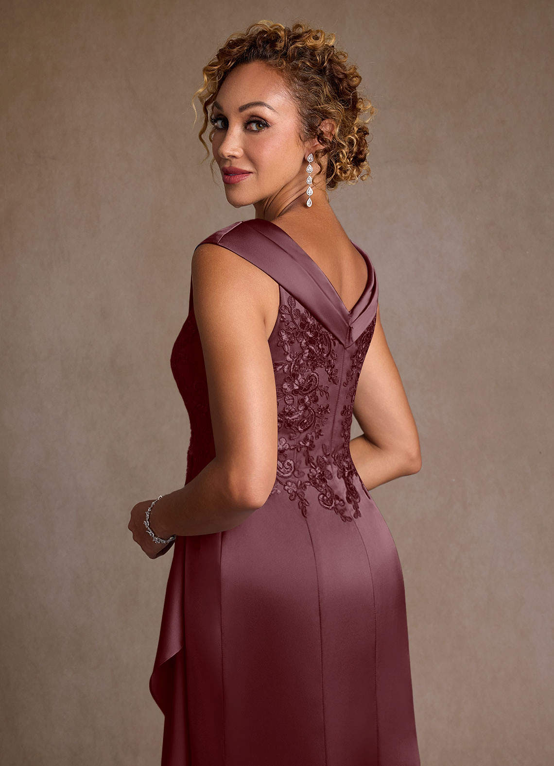 sangria lace dress Sangria Mermaid Gown 2 / Sangria