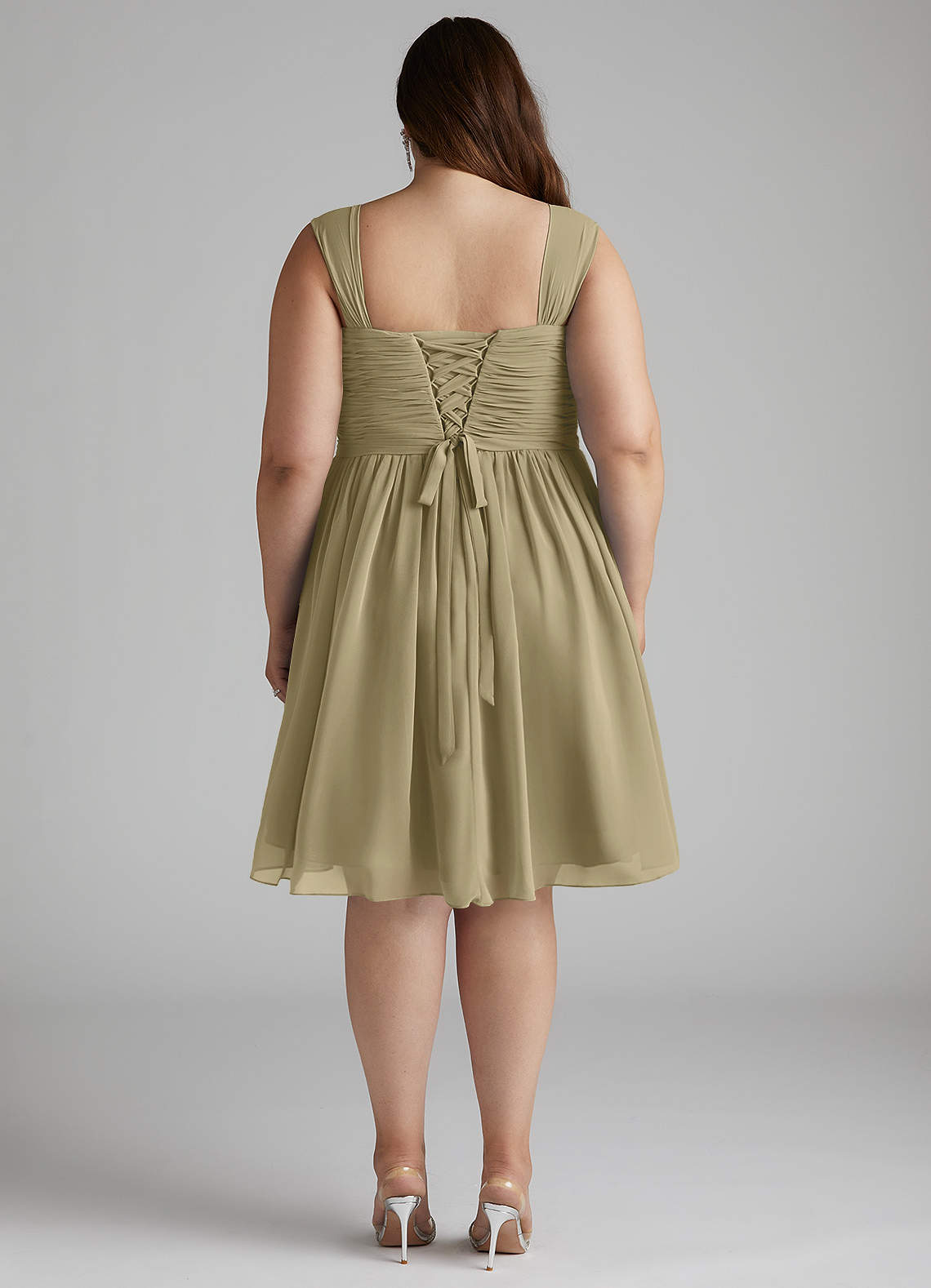 Azazie Angie Moss Green Chiffon Bridesmaid Dresses | Azazie