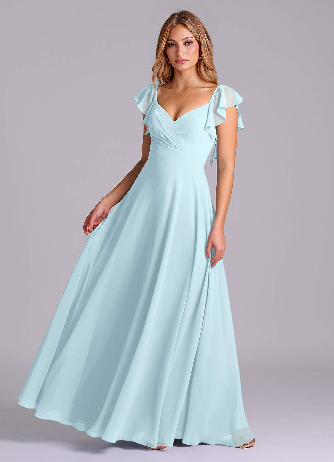 cloud blue bridesmaid dresses La Femme 32799 Dress Yes Models Dress Size Dusty Blue Bridesmaid Gowns -