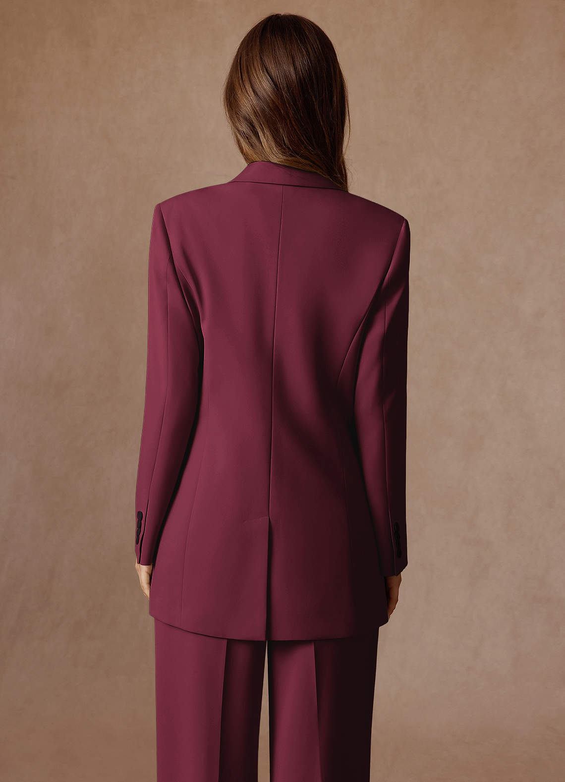 front Rowan Burgundy Refined Weave Performance 2-Piece Suit