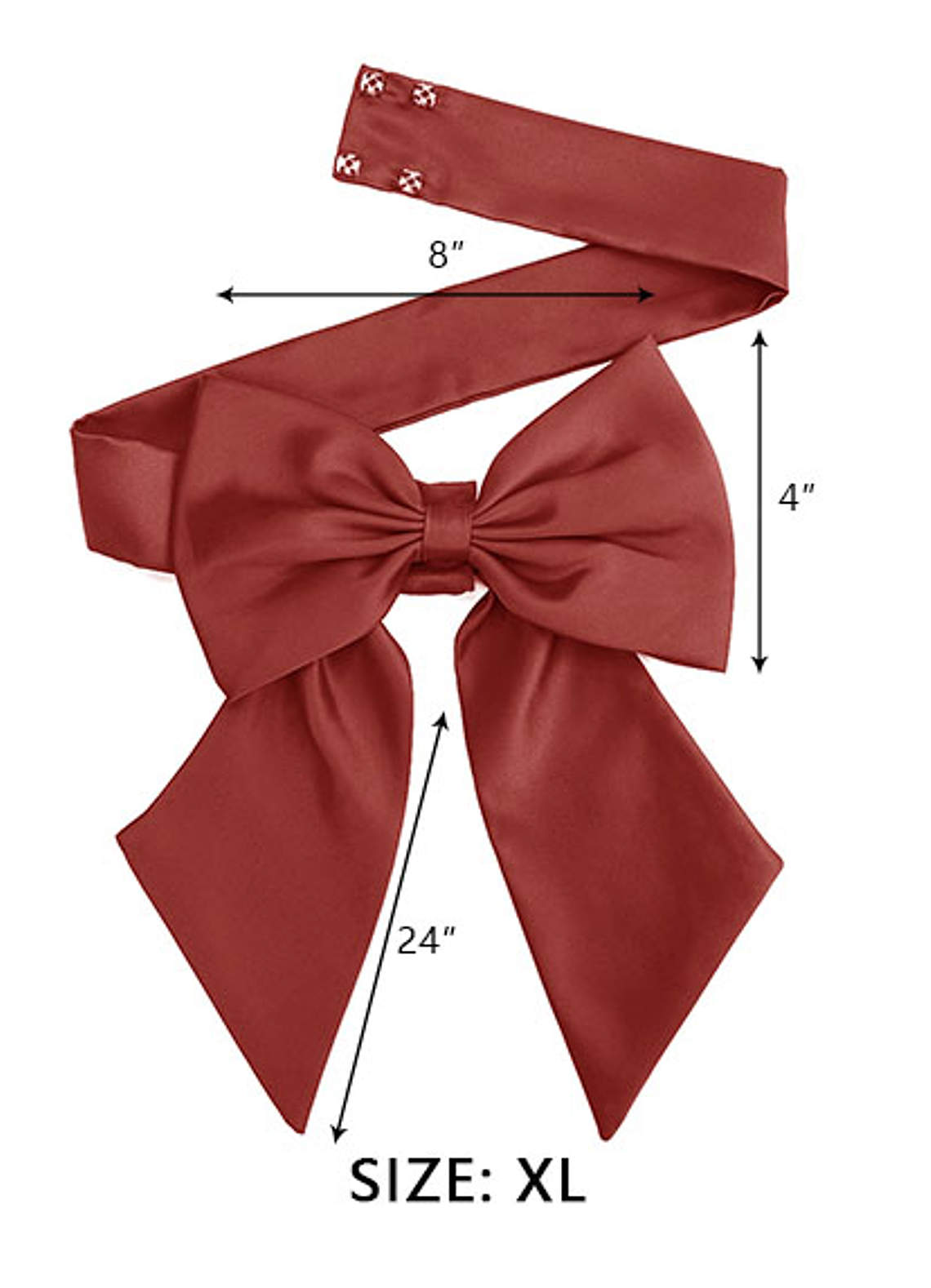 front Matte Satin Sash with Back Bow