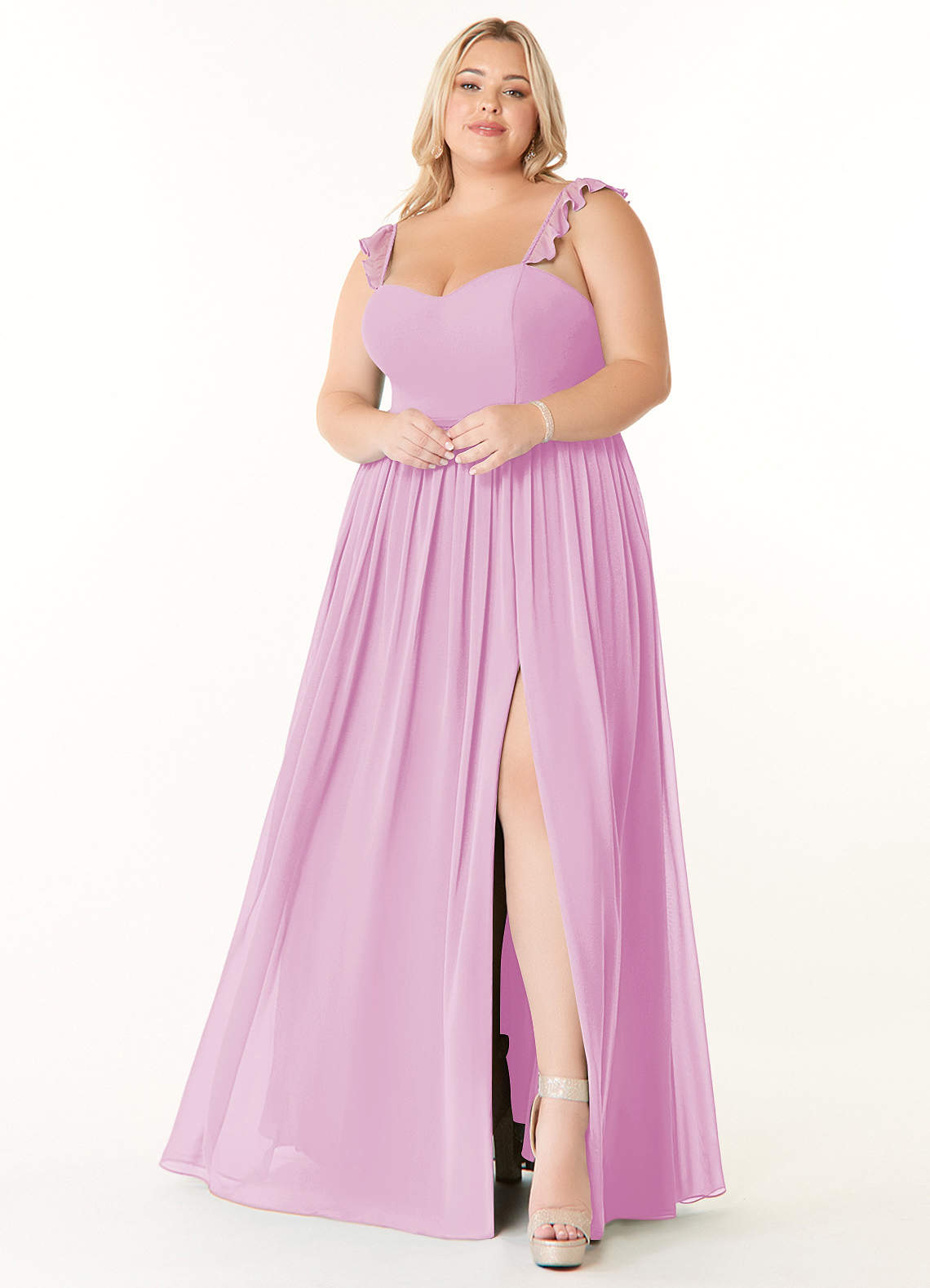 plus size pink chiffon dress Light Pink Chiffon Long Sleeve Pleated Plus Maxi Dress