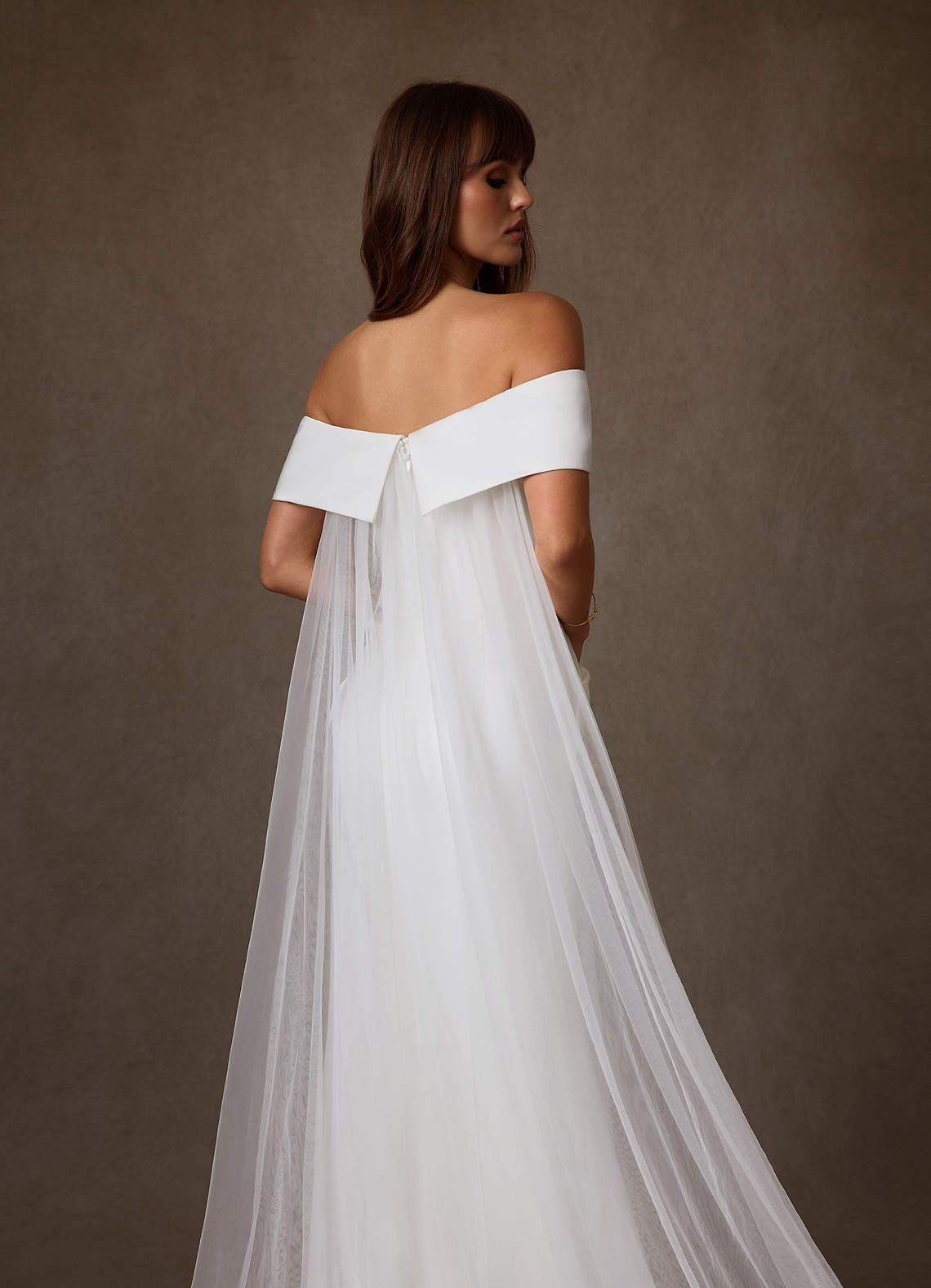 Azazie Chandler Wedding Dresses Diamond White Sheath Crepe Back Satin Dress image6