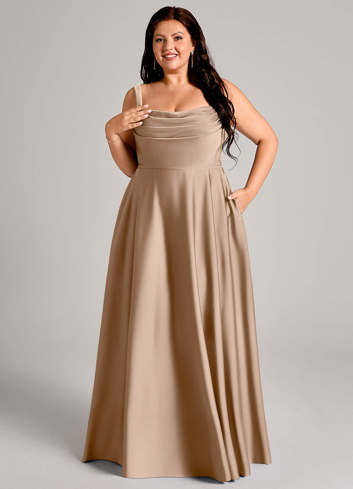 princess polly baby blue dress Women's Brown Plus-Size Dresses main image 1