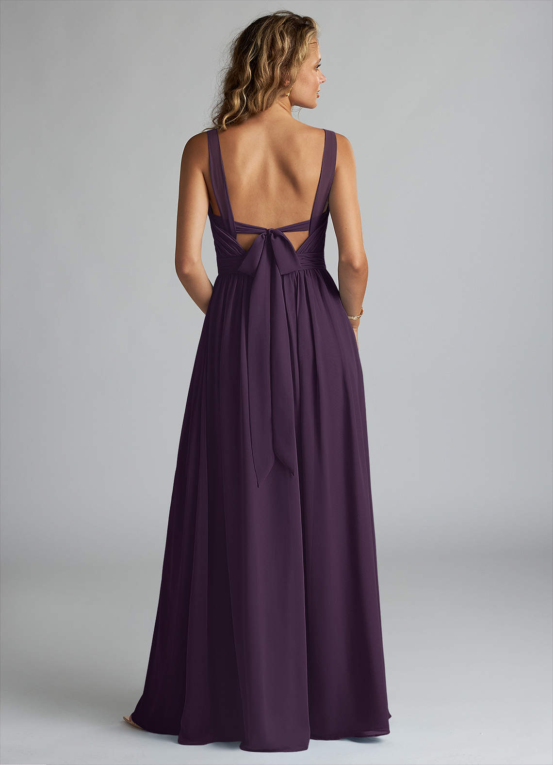 plum chiffon bridesmaid dresses Rosaline Strapless Satin Maxi Dress (Berry) Small