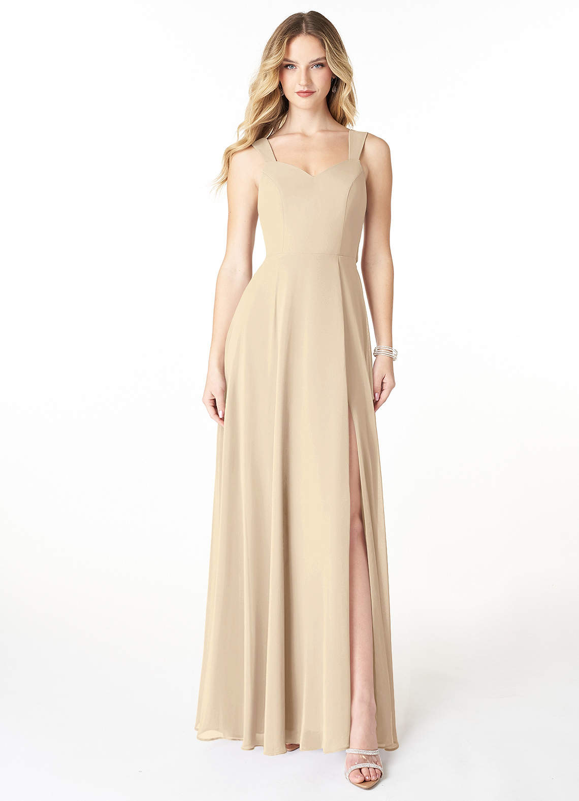 Azazie Julie Champagne Chiffon Bridesmaid Dresses | Azazie Azazie Julie Champagne Chiffon Bridesmaid Dresses | Azazie