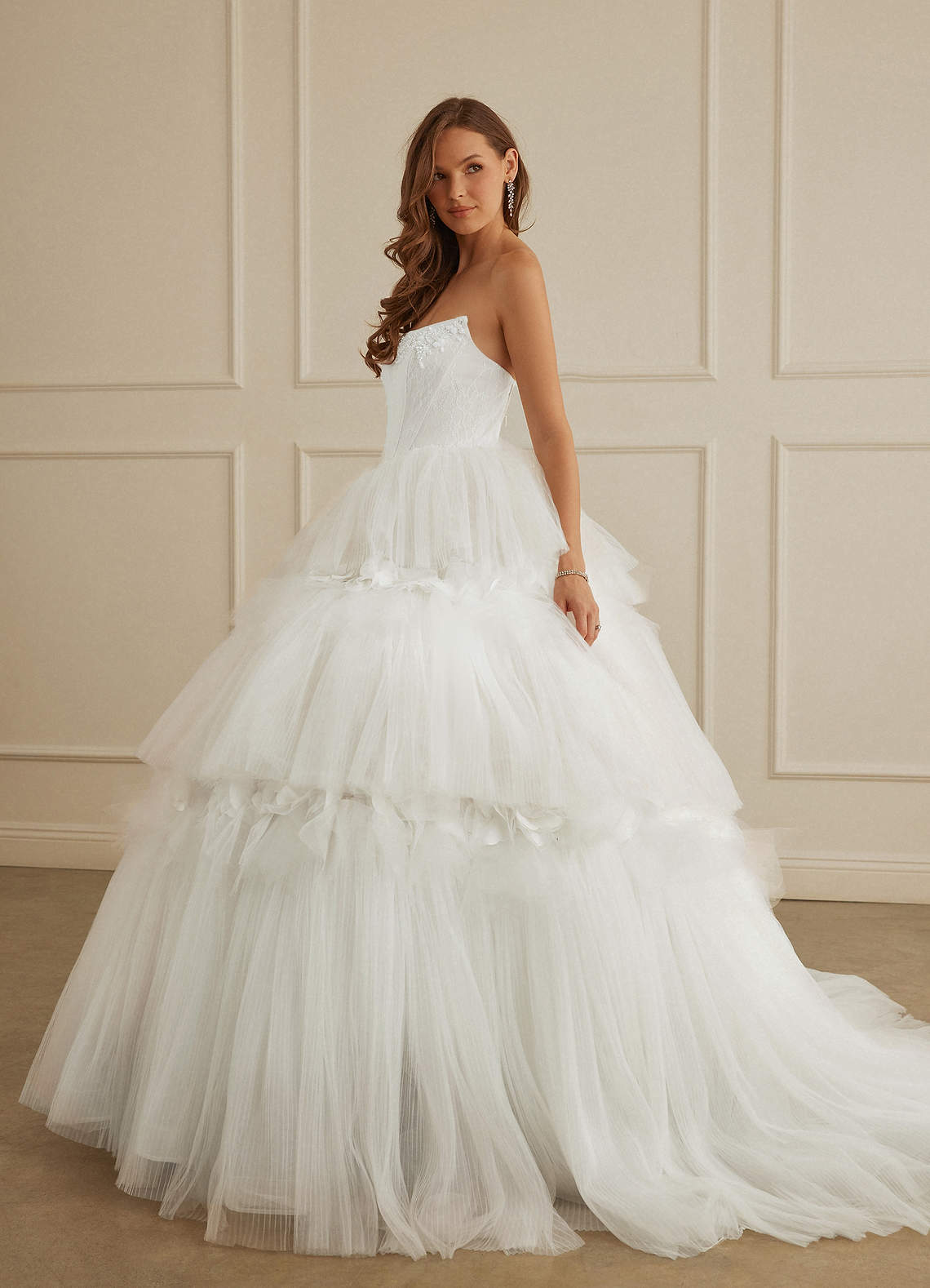 Christian Siriano Bridal for Azazie 2008 Wedding Dresses Diamond White Ball-Gown Sequins Tulle Dress image6