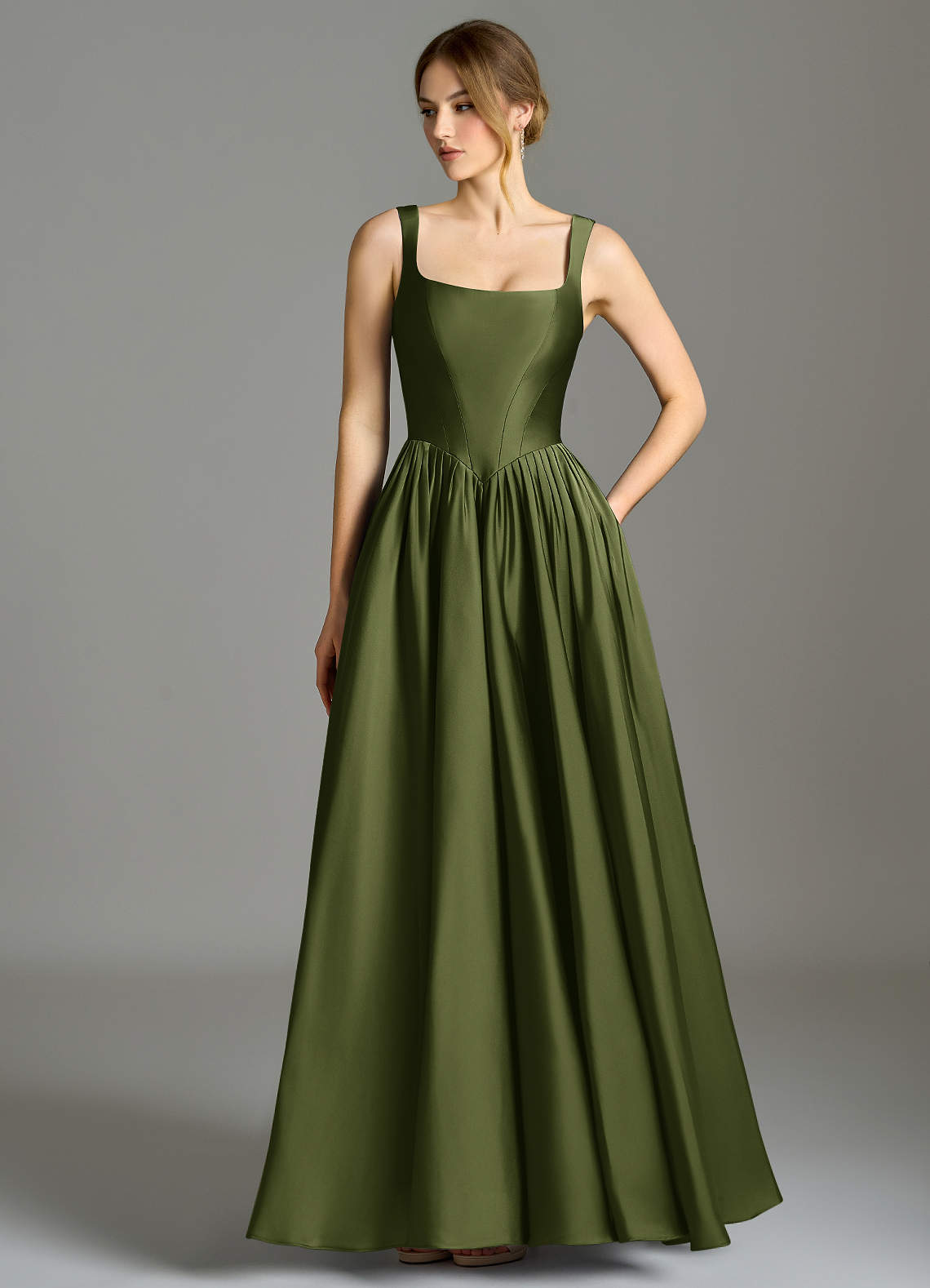 azazie olive green dress Azazie Olive Green
