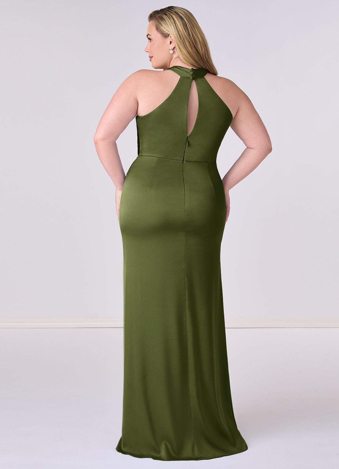 Barbie ♥ Azazie Vente Finale Robe Fourreau en Satin extensible Barbie Pink image7