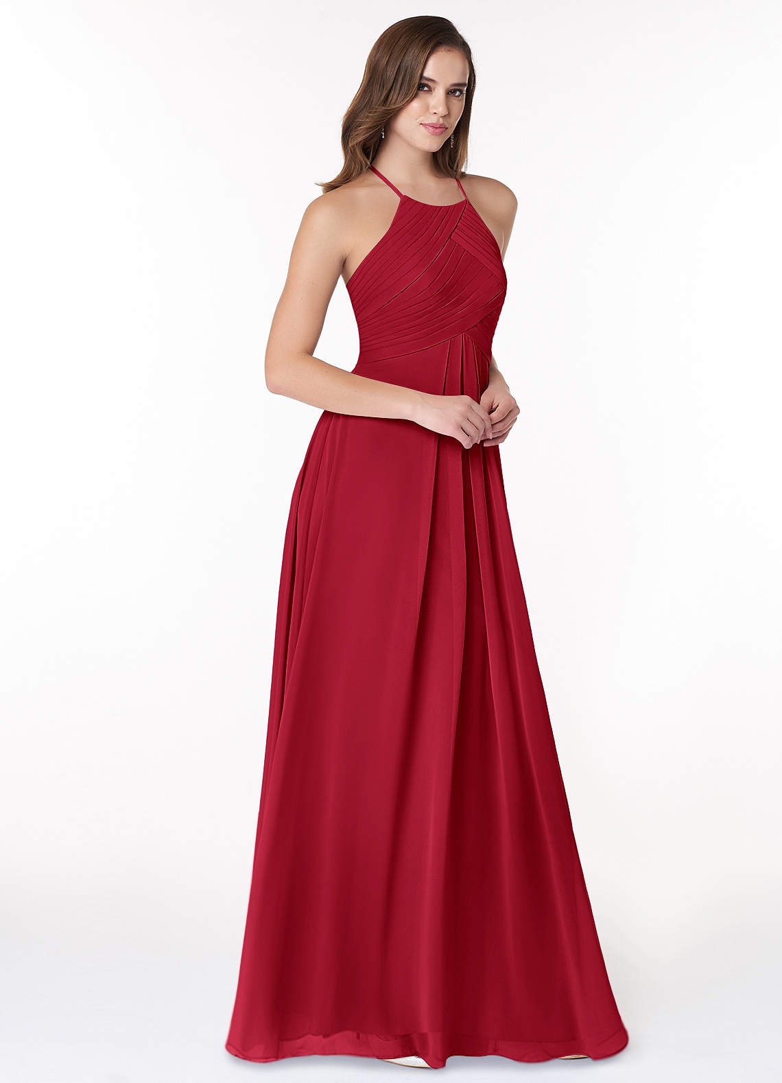 strapless open back dress Ulanda Red Chiffon Lace Backless Maxi Train Dress