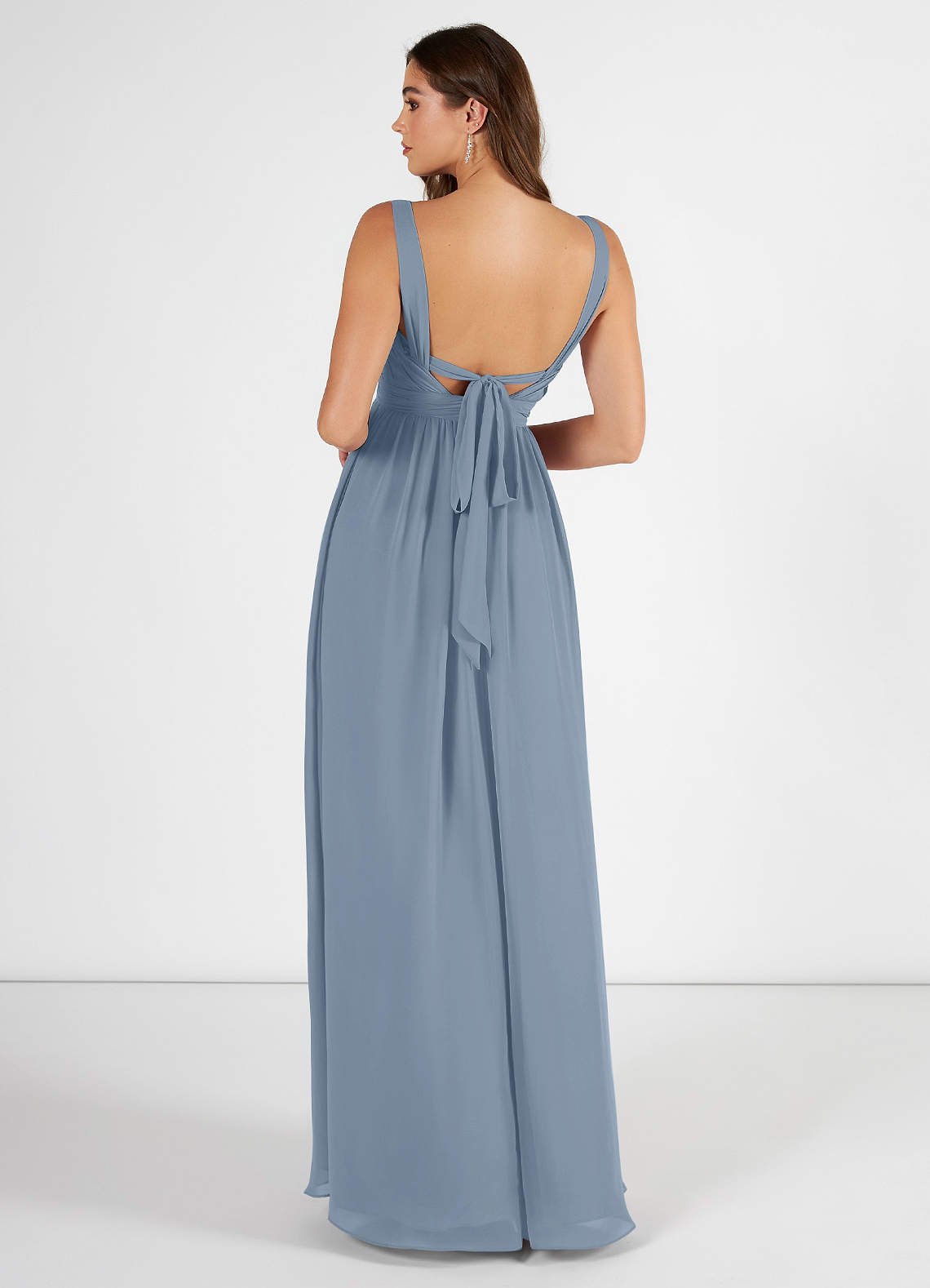 Dusty Blue Azazie Aziza Bridesmaid Dresses | Azazie