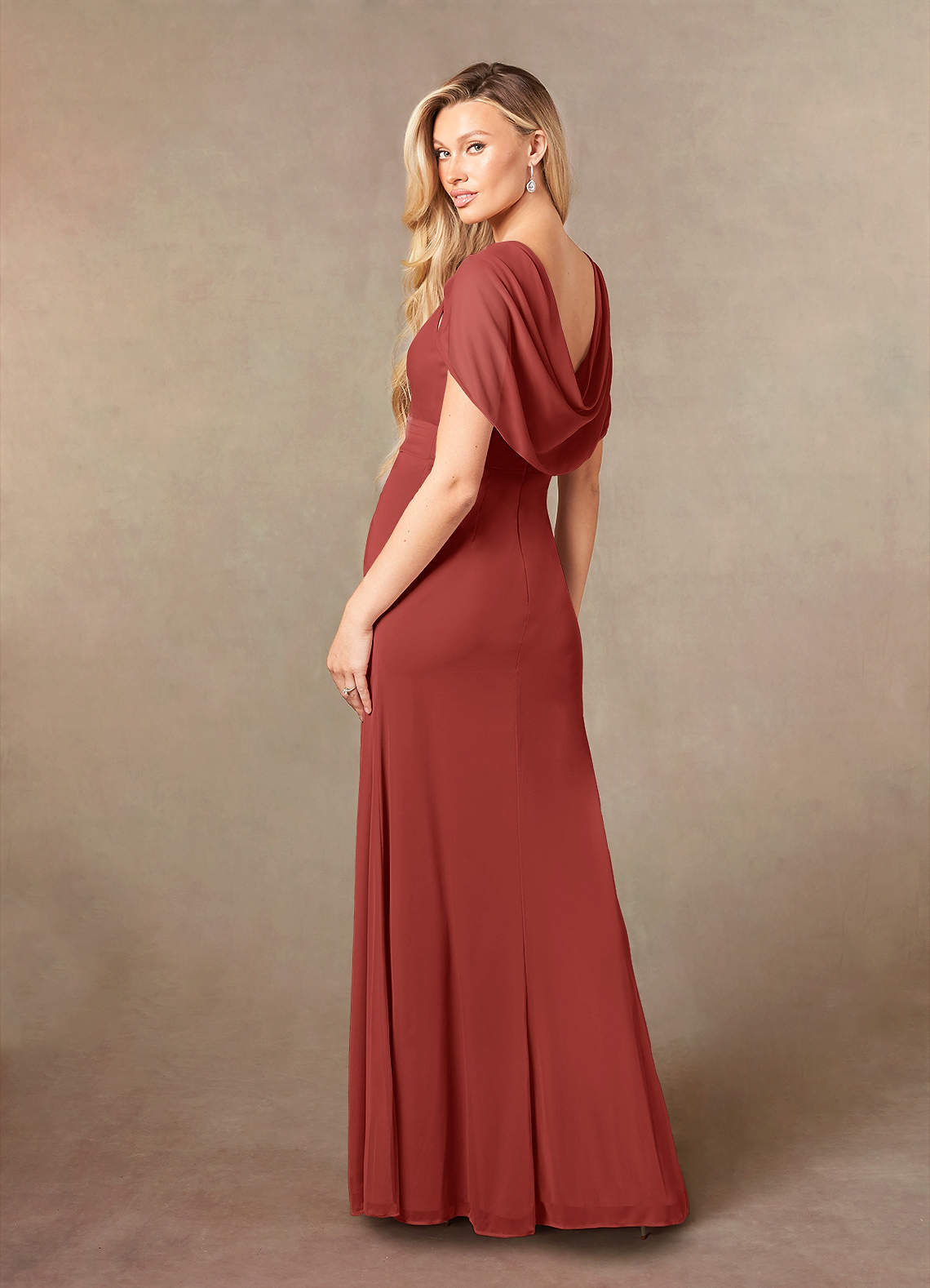 Strapless Transparent Top Pleated Short Dress Terracotta