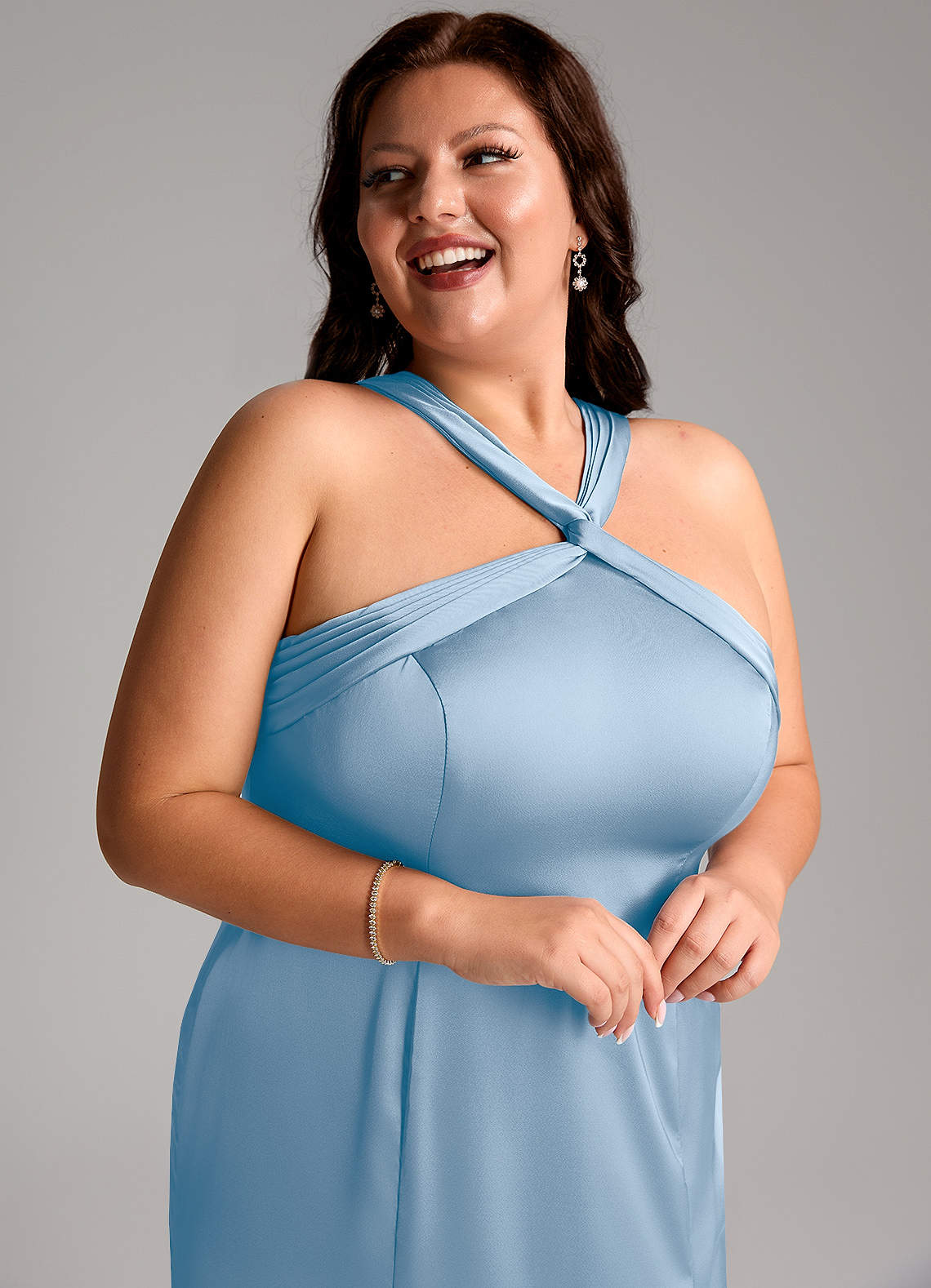 royal blue dress prom BABARONI BABARONI Stretch Satin Royal Blue Prom Dresses Sheath/Column Sweetheart Pleated With Slit Spaghetti Straps, Royal Blue / US0