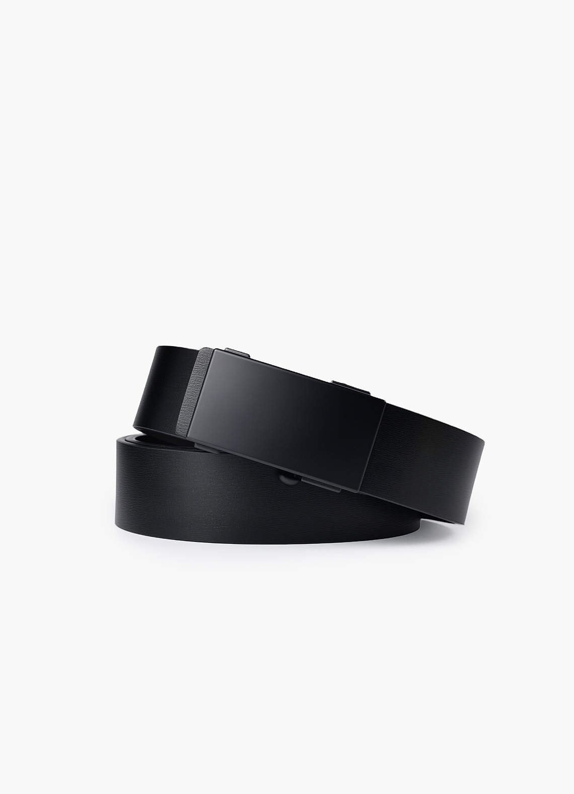 front Men's Leather Box Buckle Belt