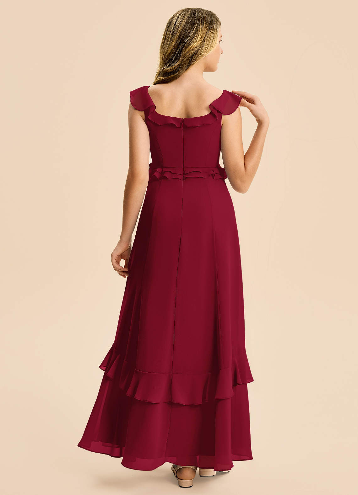 burgundy junior bridesmaid dresses uk Azazie Mimi Junior Bridesmaid Dress in Burgundy