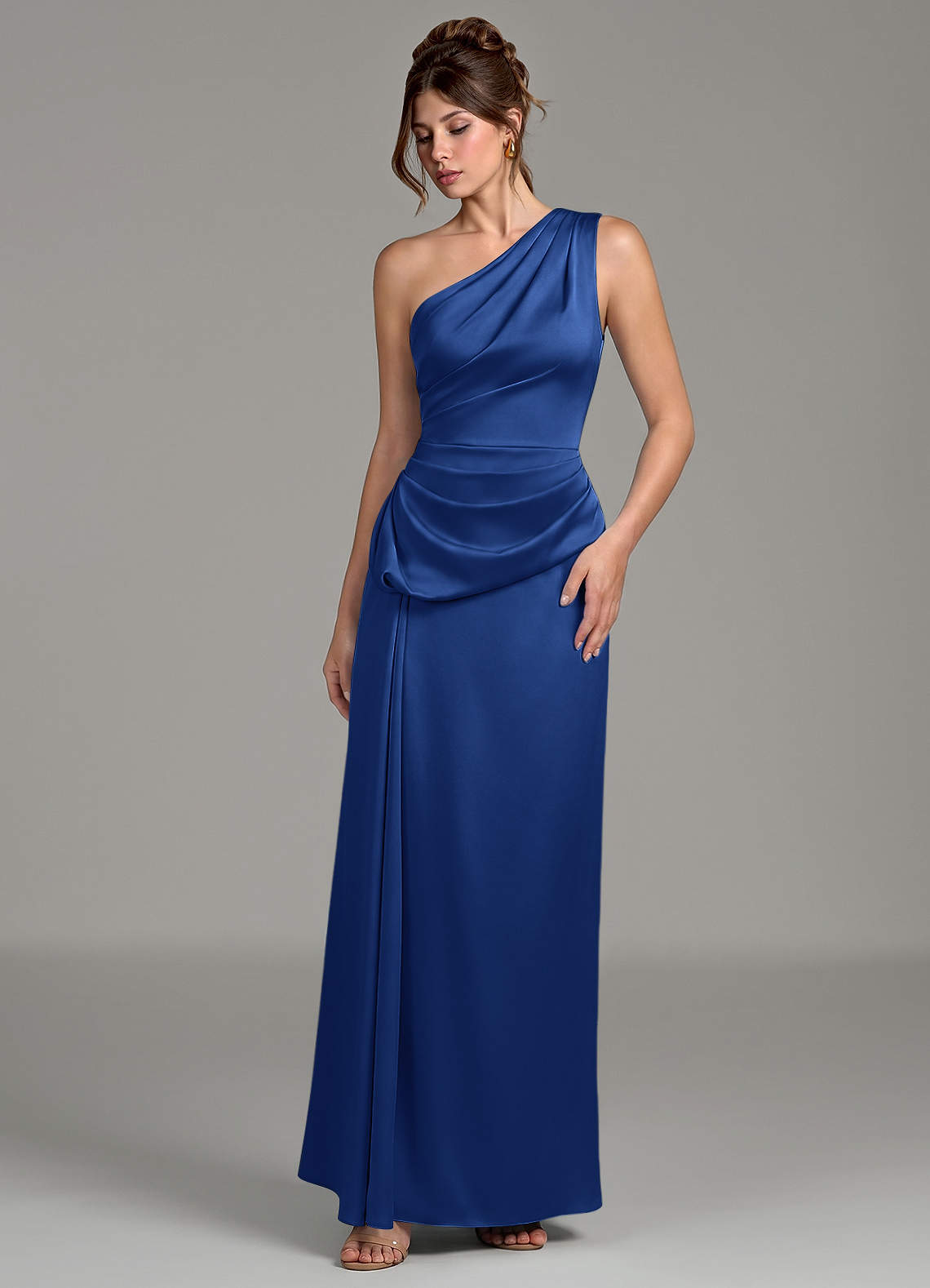 blu pepper denim dress Belted Midi | Notch Collar Victorian Christmas Fashions by Floor Length Prom Dress line silhouette Sleeve Length:37