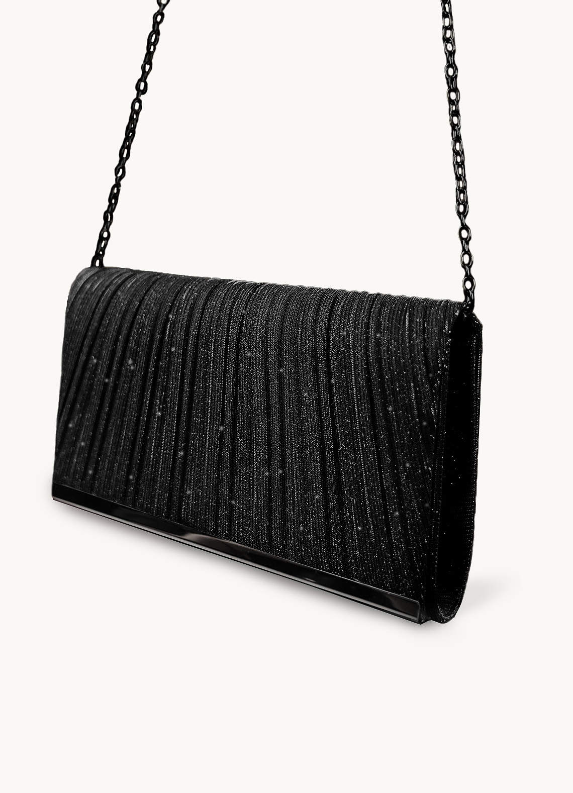 front Pleats Elegant Clutch Bag