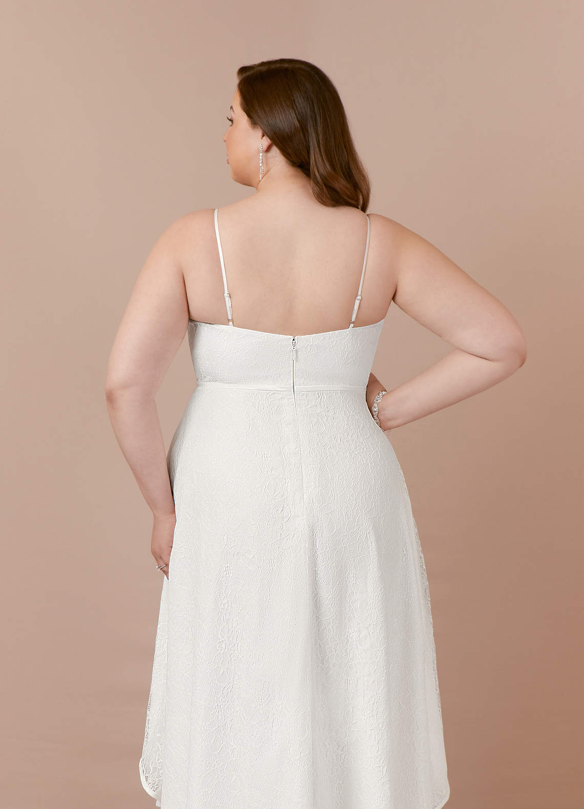 Plus Size Asymmetrical Wedding Dress