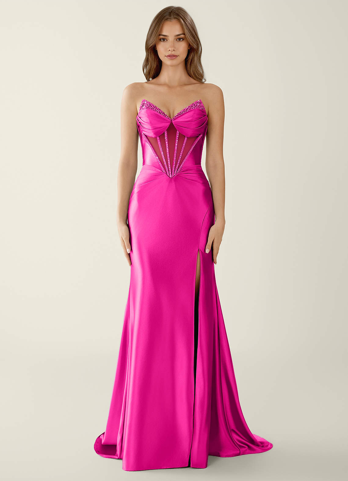 green emerald velvet dress Theia Strapless Floral Evening Gown with Ruffle 8818871