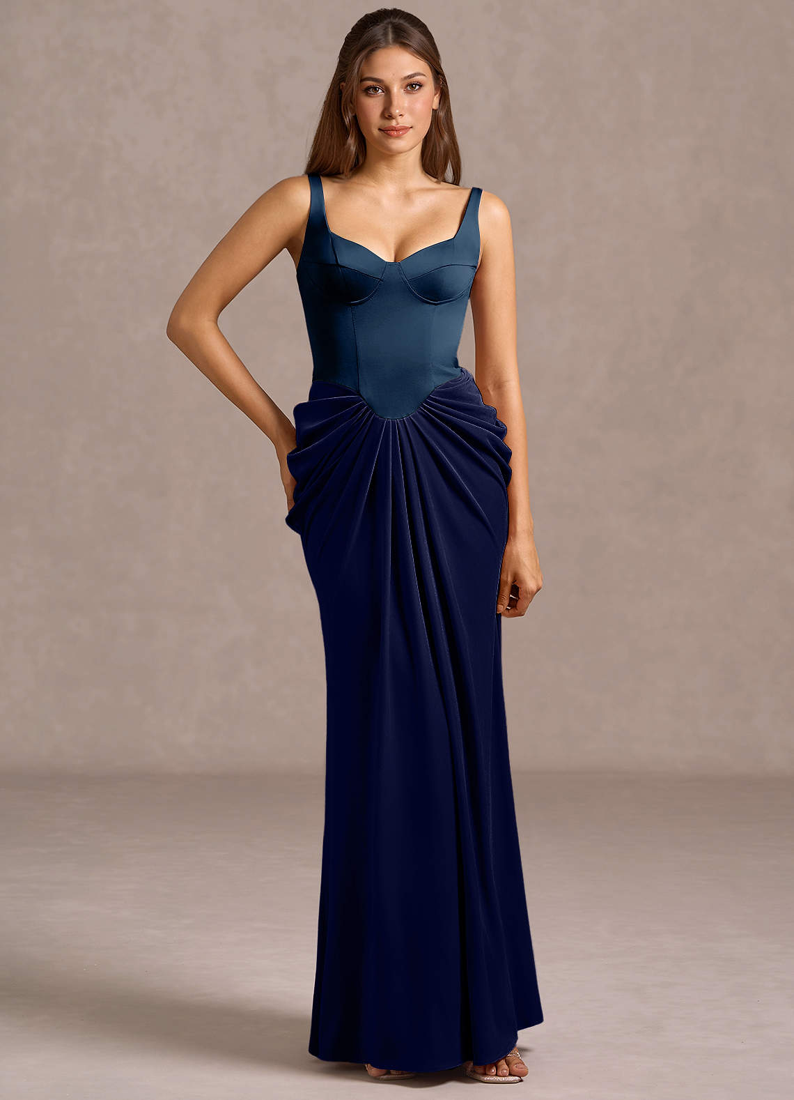 Pristina Navy Maxi Dress Ready to Ship | Azazie CA