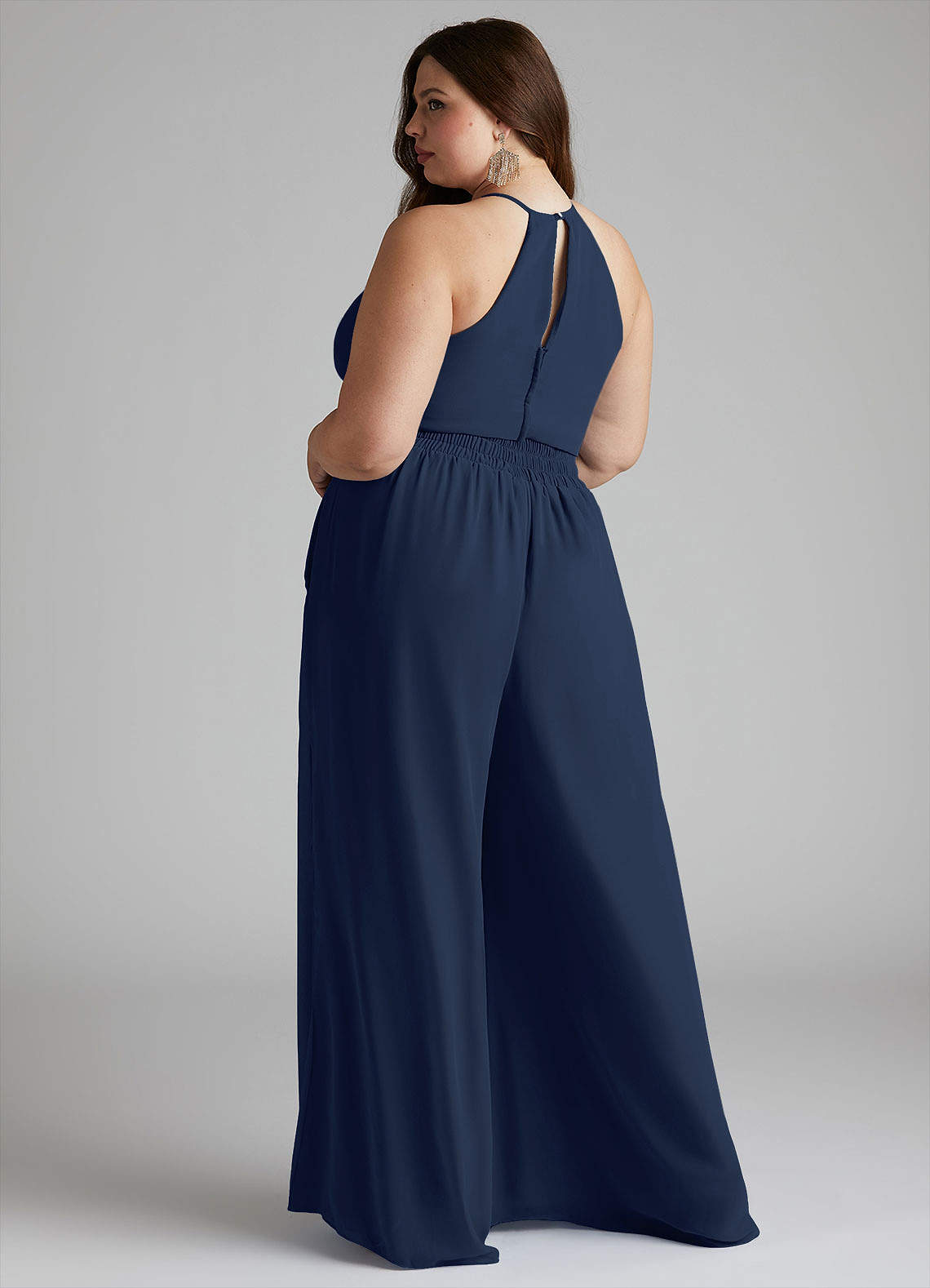 Azazie Kenzi Jumpsuit Dark Navy Bridesmaid Dresses | Azazie