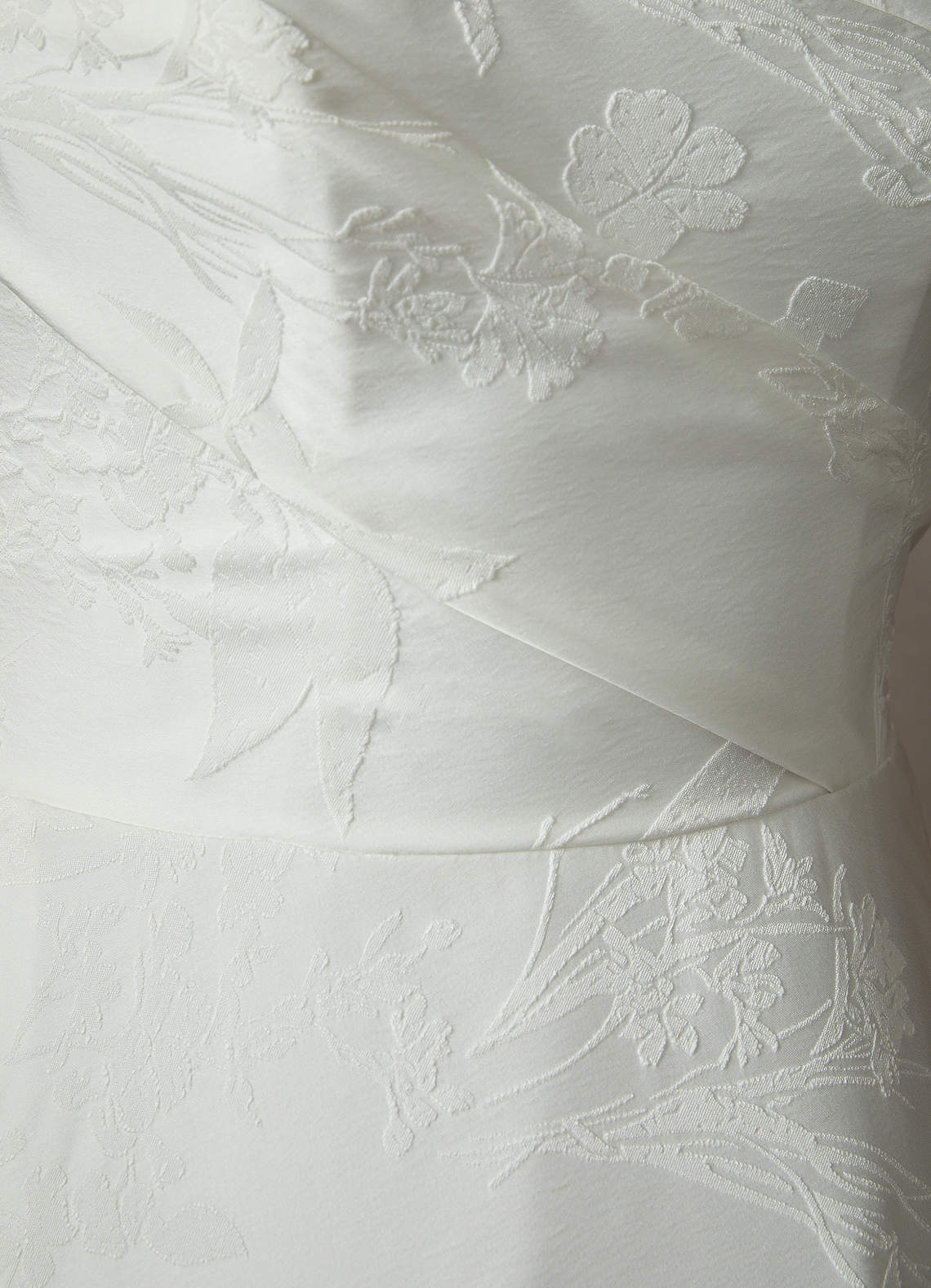 Azazie Kandice Wedding Dresses Diamond White Ball-Gown Floral Jacquard Dress image8