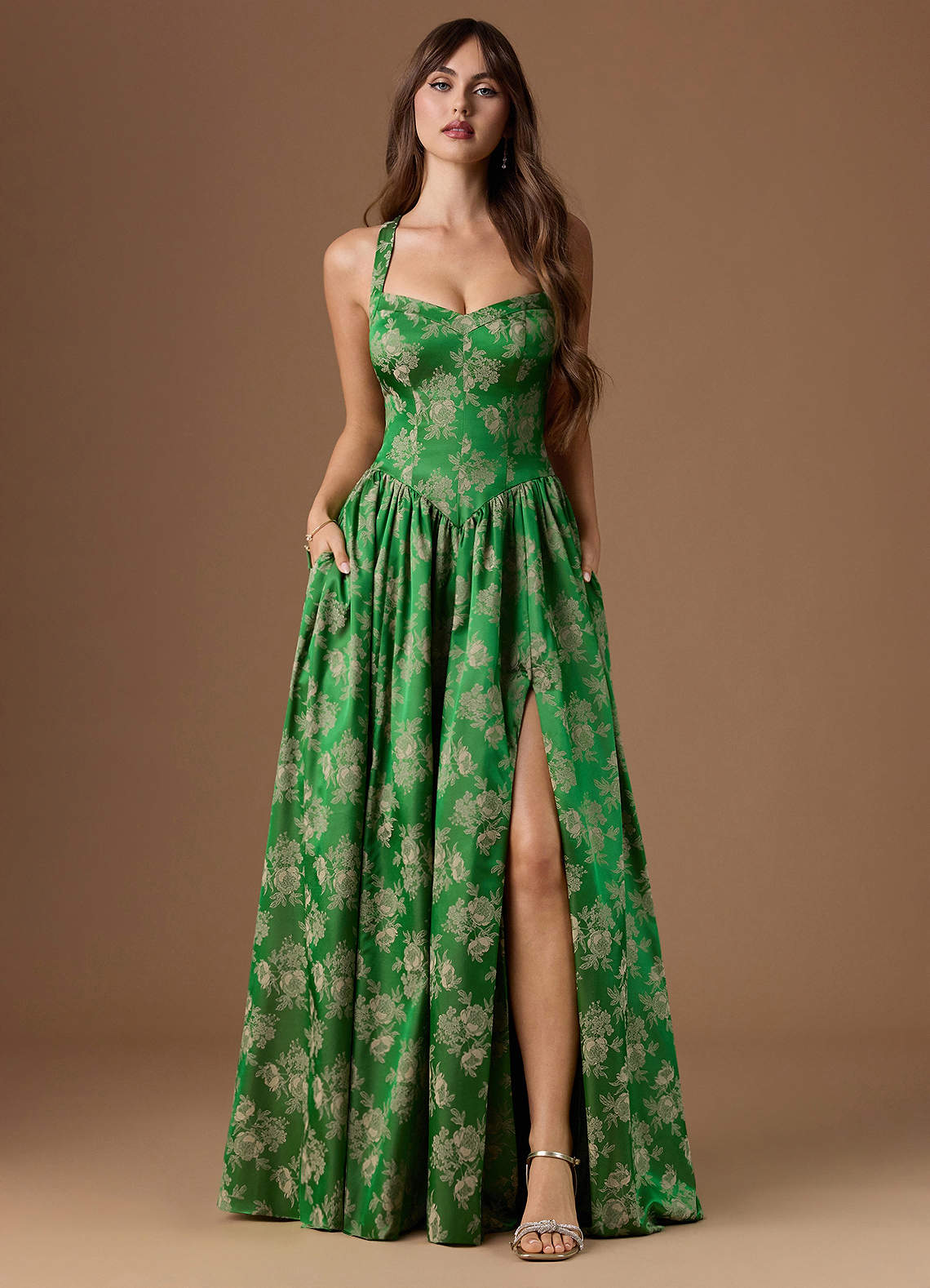 green bloom maxi dress Ellianna Floral Maxi Dress in Green main image 1