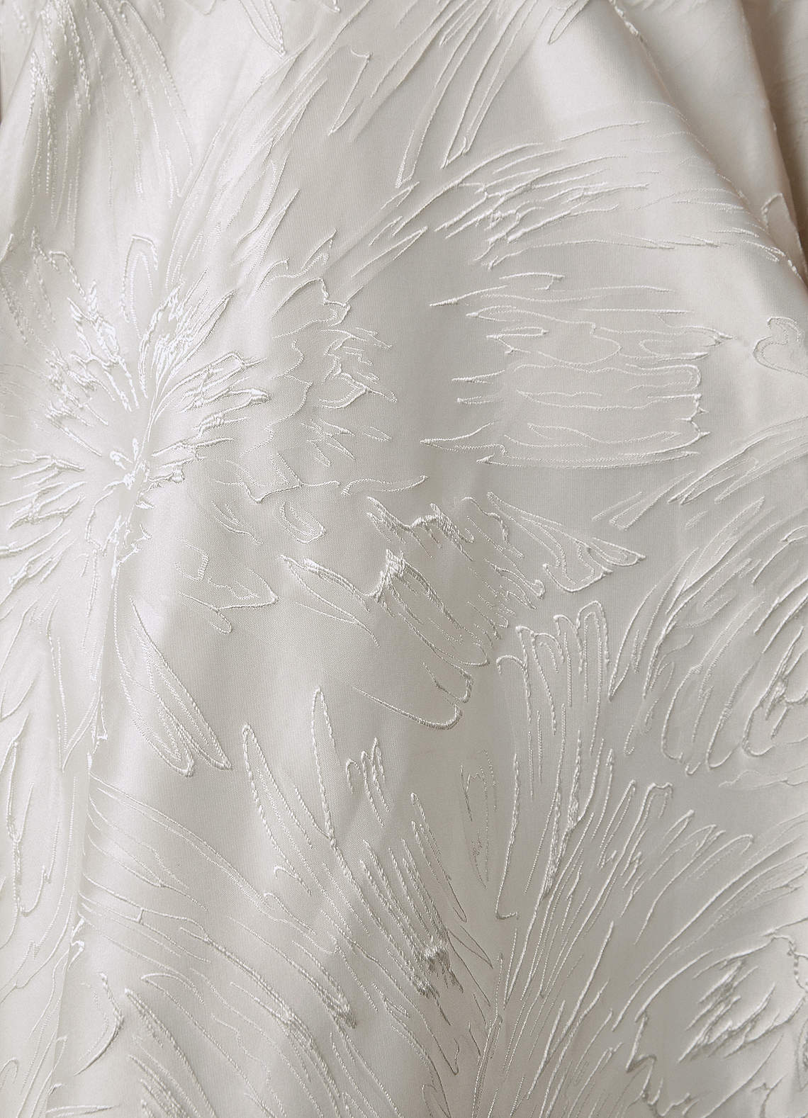 Azazie Tallulah Wedding Dresses Diamond White A-Line Strapless Floral Jacquard Dress image5