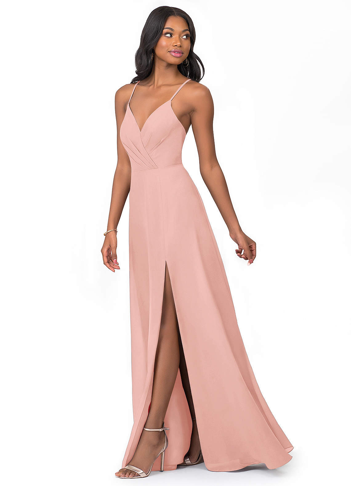 Azazie Everleigh Rosette Chiffon Bridesmaid Dresses | Azazie