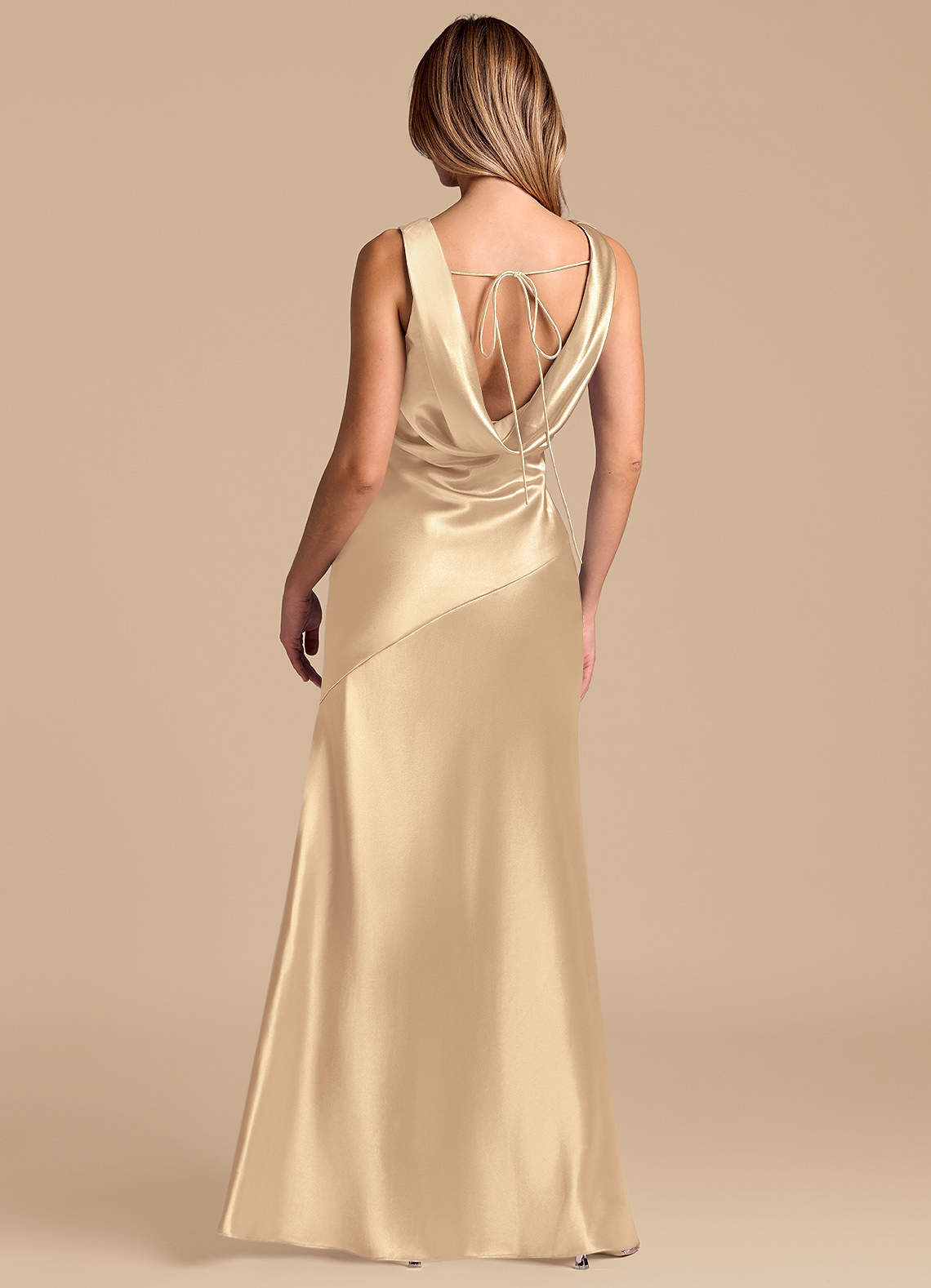 gold backless bridesmaid dresses Azazie Rylina