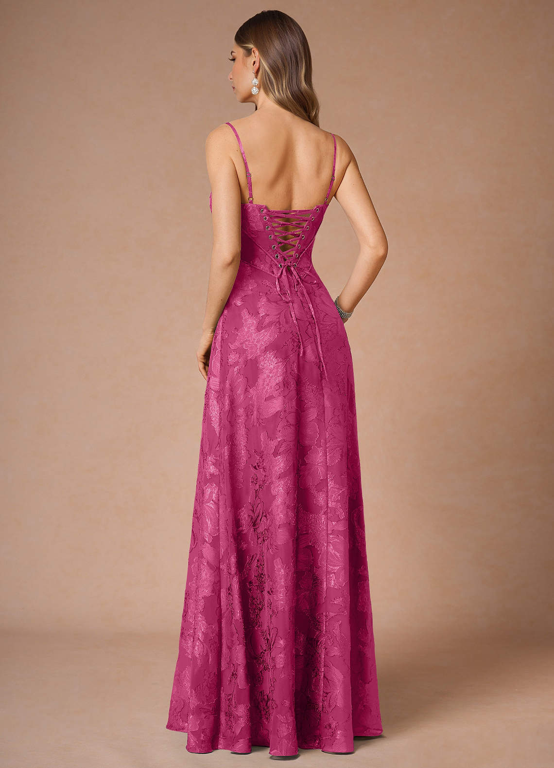 Hollis Fuchsia Lace Back Maxi Dress Hollis Fuchsia Lace Back Maxi Dress