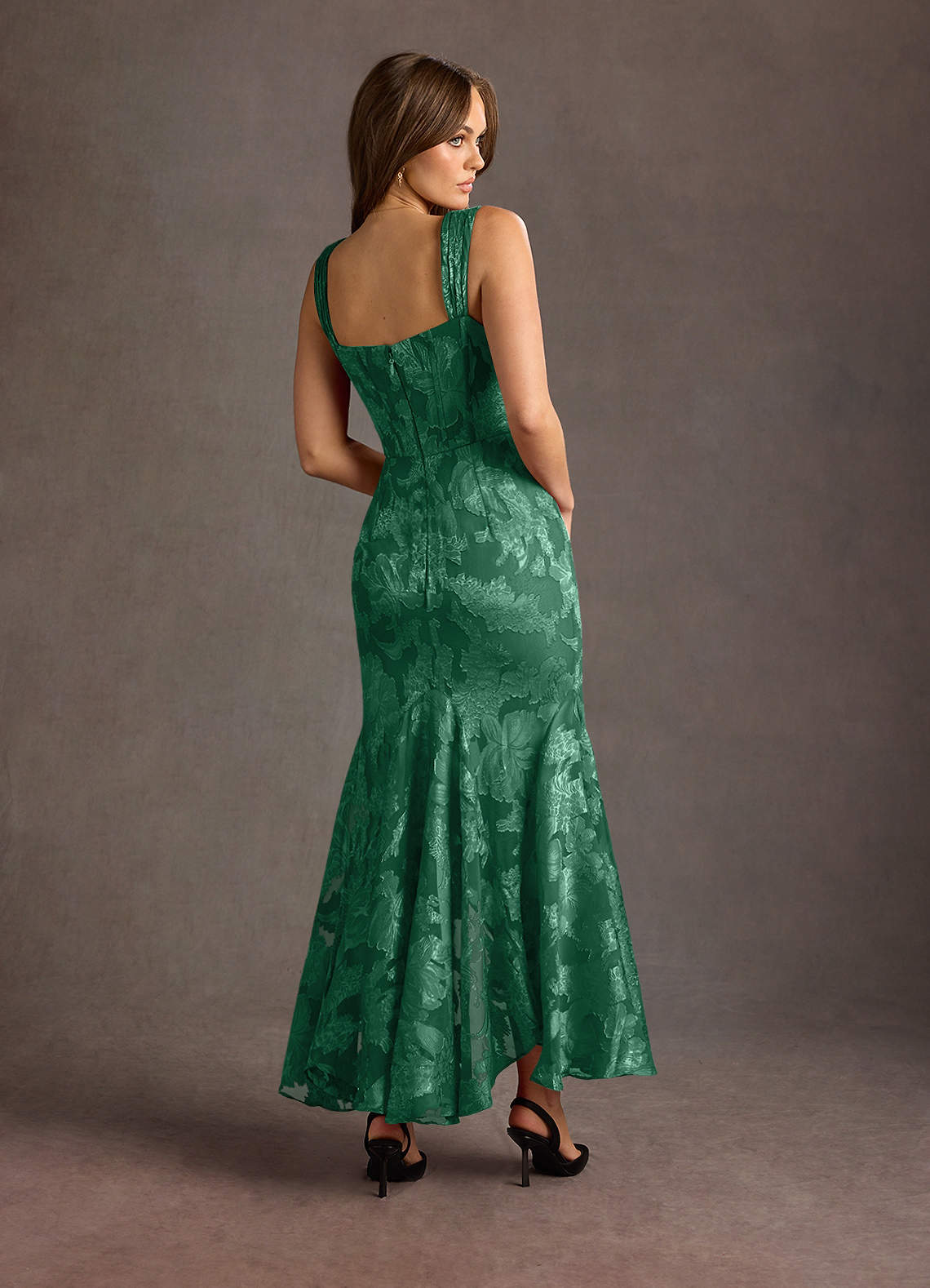 Remi Dark Green Maxi Dress | Azazie