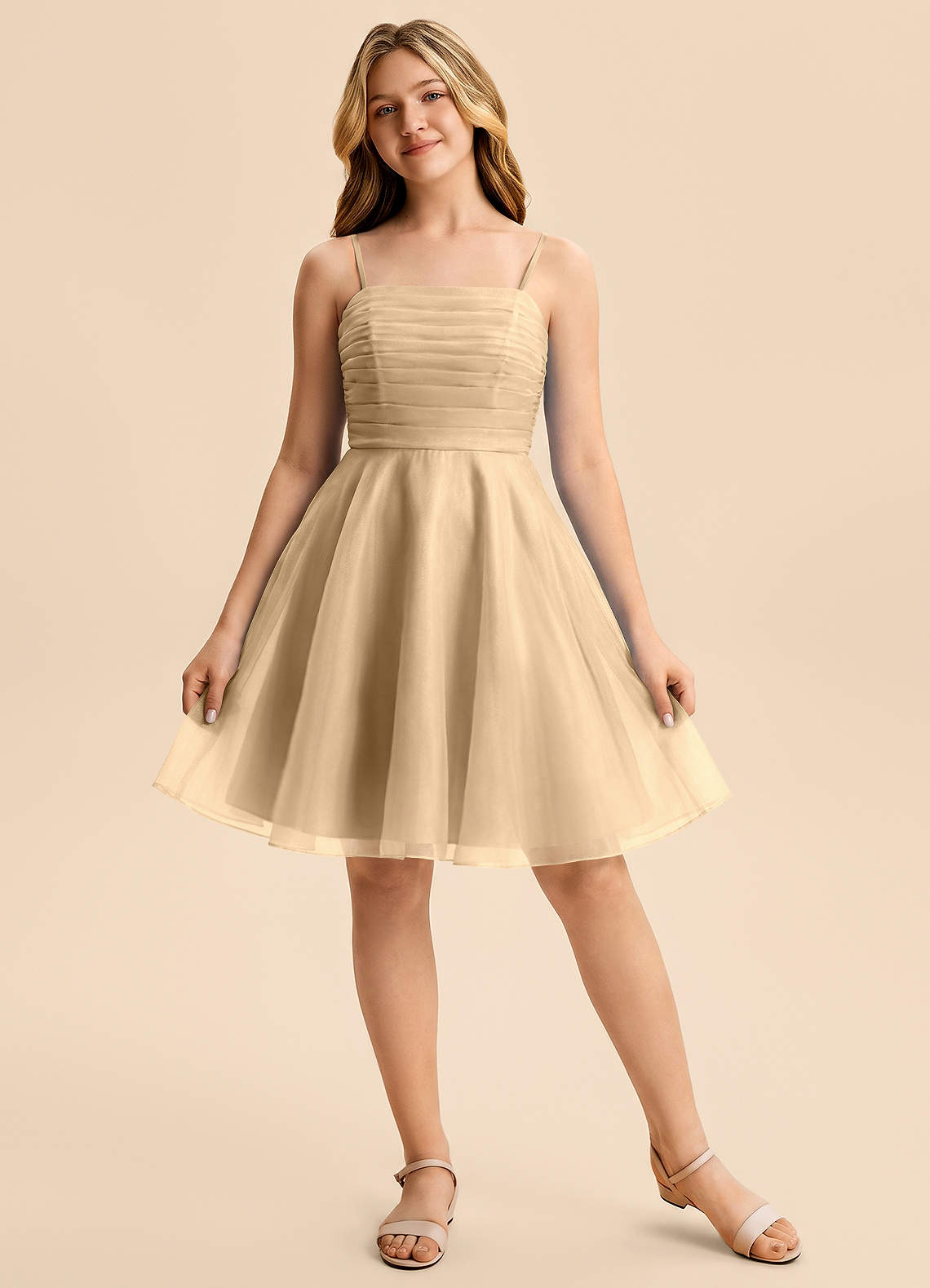 front Azazie Miko Junior Formal Dress