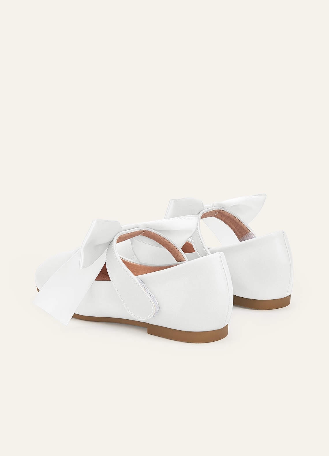front Satin Bow Mary Jane Girls' Flat Shoes