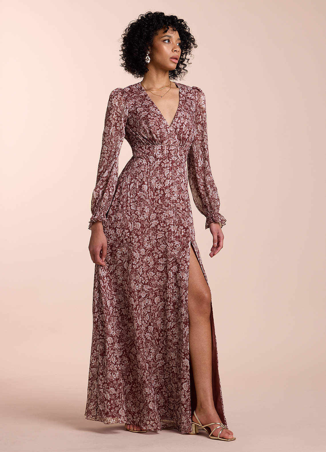 Liz Auburn Floral Maxi Dress Ready to Ship | Azazie