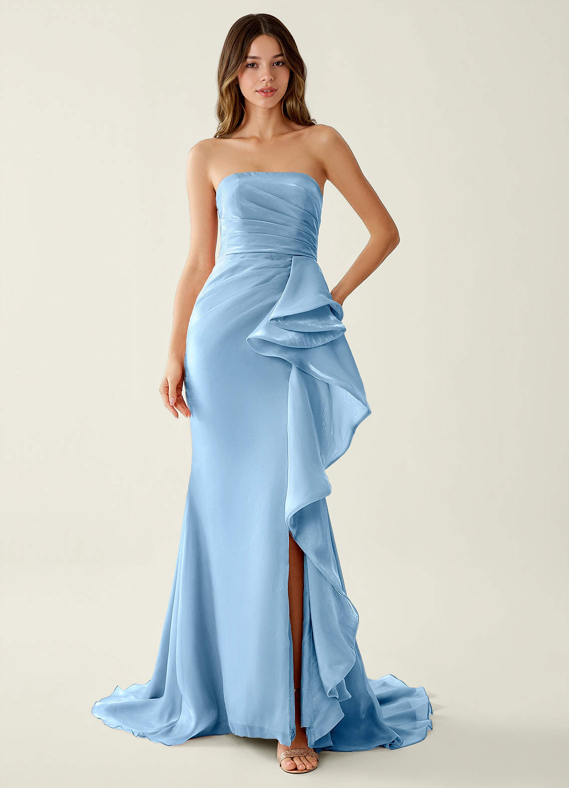 turtleneck maxi bodycon dress Verona XS / Bone 92 cm WAIST 26 After Six Cameo Ready-To-Ship Size:XXS (0) NovemberPreview