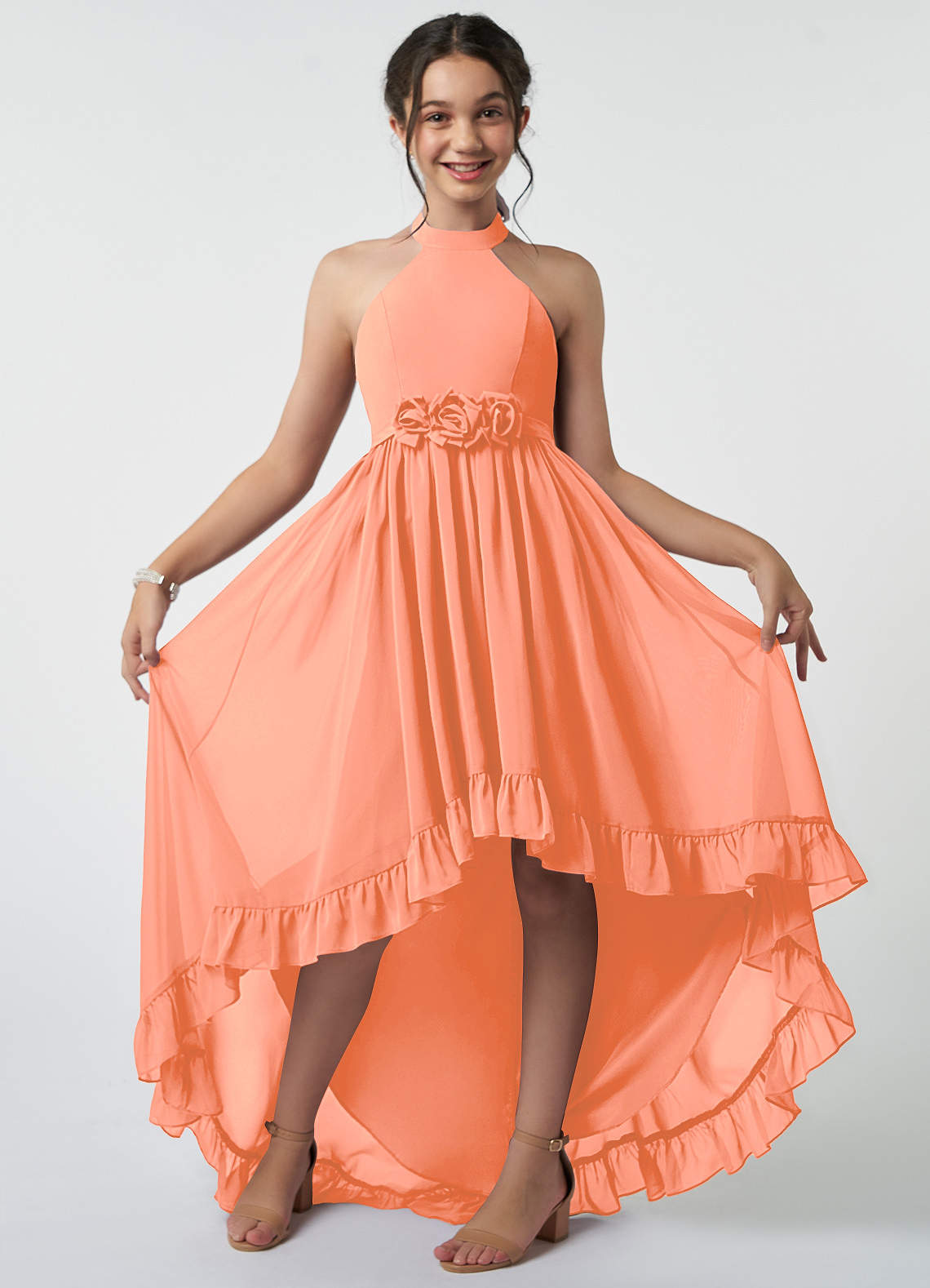 hermione bridesmaid dress Tiered Chiffon Prom Formal Gown Hermione Granger Yule Ball Blue Dress main image 1