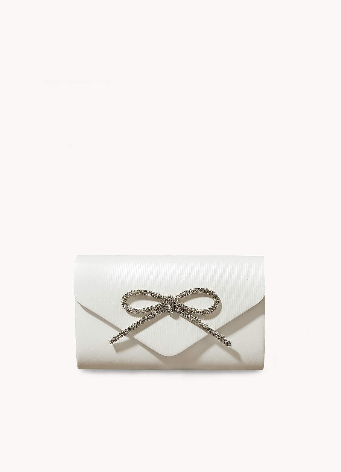 front Bow Decor Rhinestone Clutch Bag