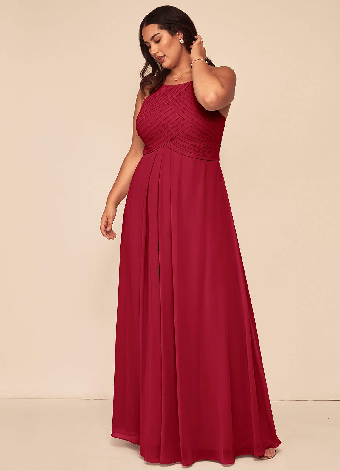azazie ginger bridesmaid dress Azazie Ginger Scarlet Chiffon Bridesmaid Dresses