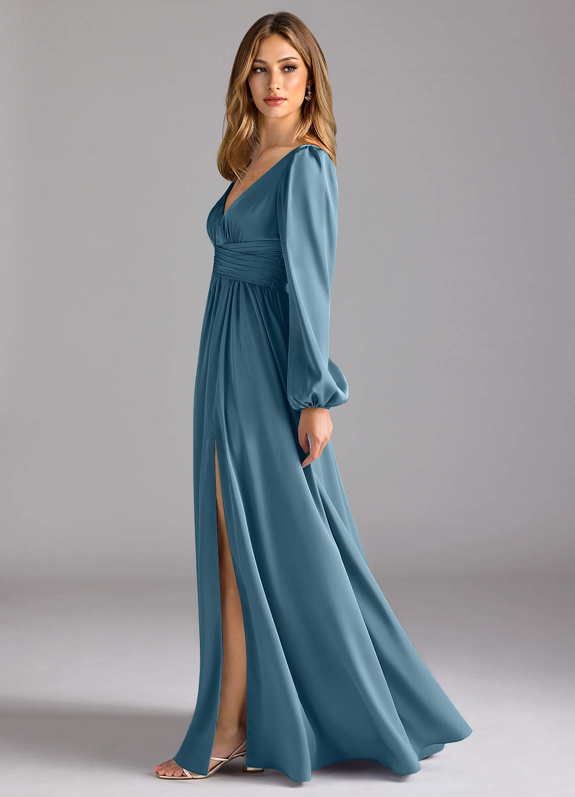 Mismatched Shades Of Different Color Blue Bridesmaid Dresses Azazie Norah  Ready To Ship Bermuda Stretch Satin Bridesmaid Dresses Azazie AU