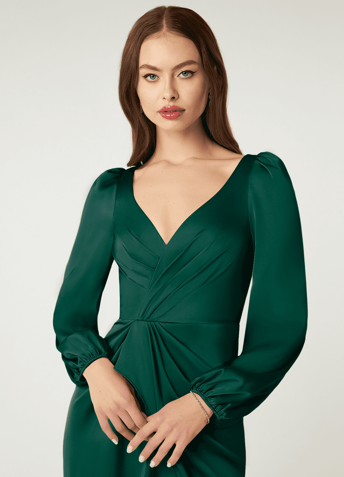 azazie emerald green bridesmaid dresses Azazie Jesaphine