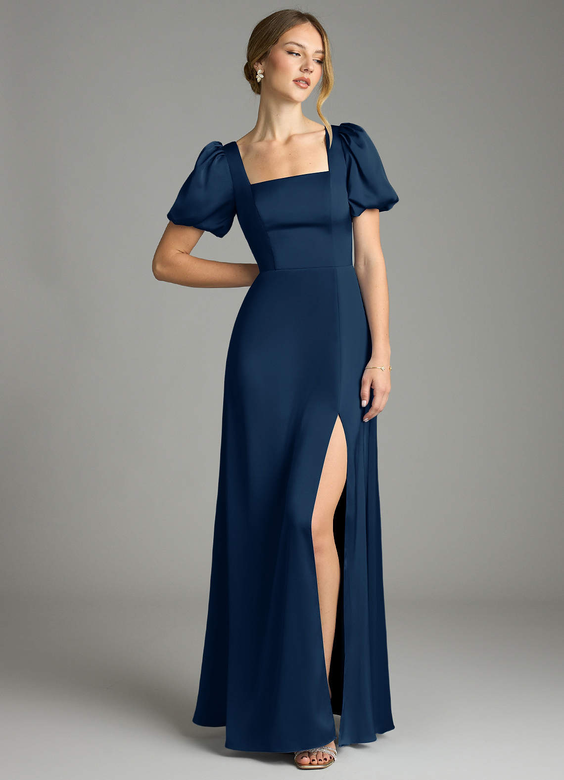 shein dusty blue bridesmaid dress Athena Chiffon Dress