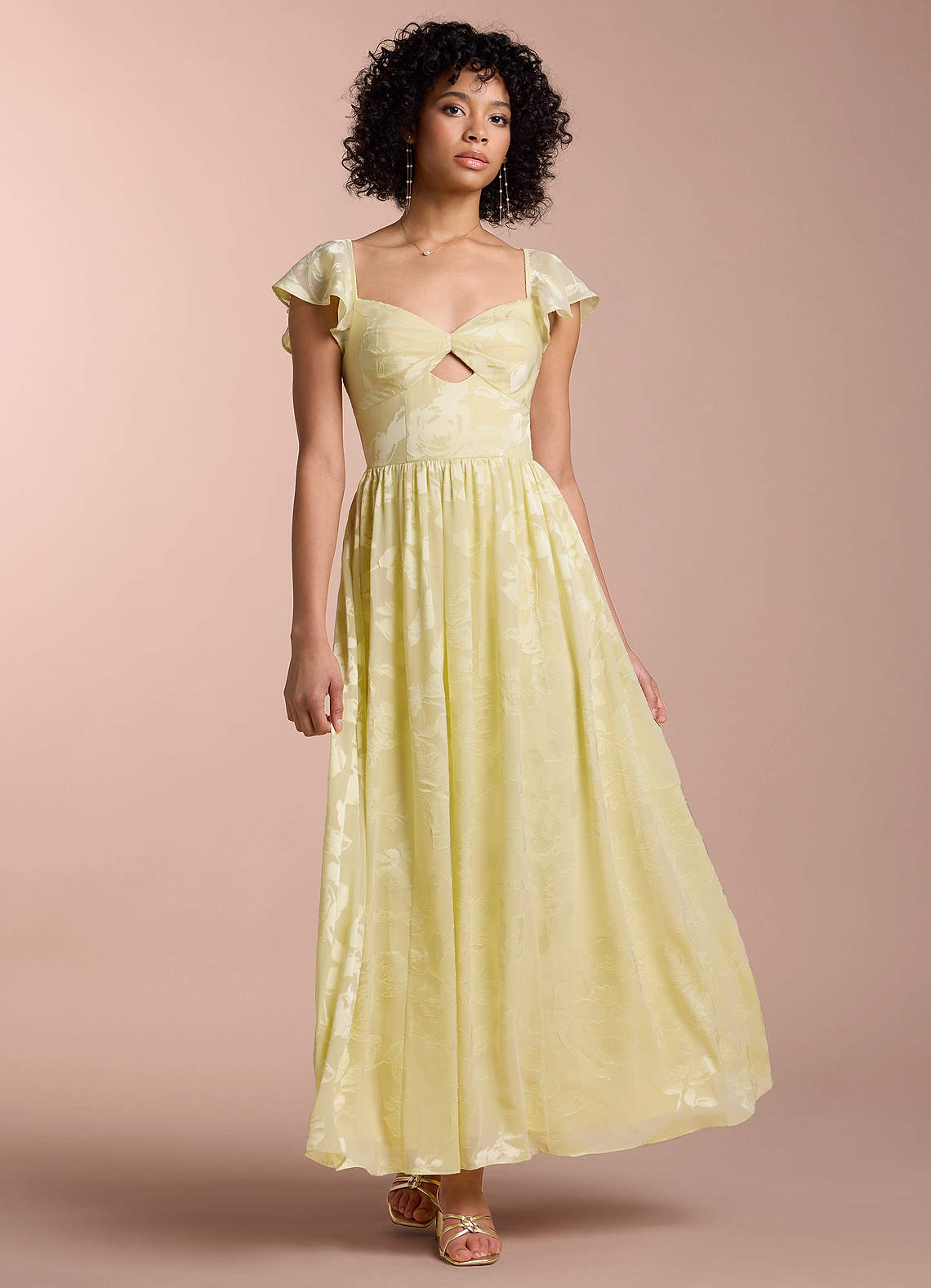 Amora Butter Yellow Maxi Dress image1