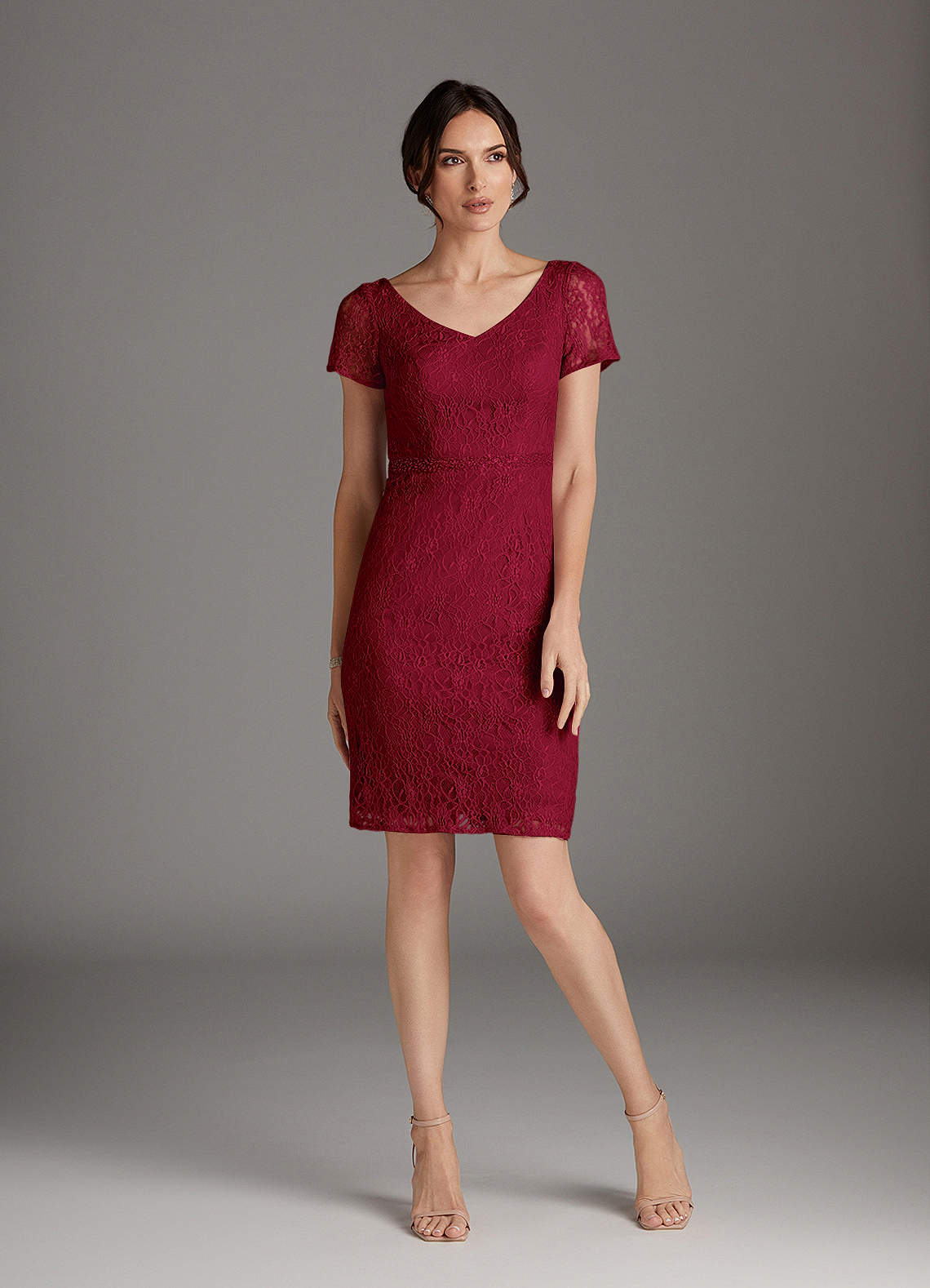ebay burgundy dress Quinbie Lace Mini Dress Burgundy