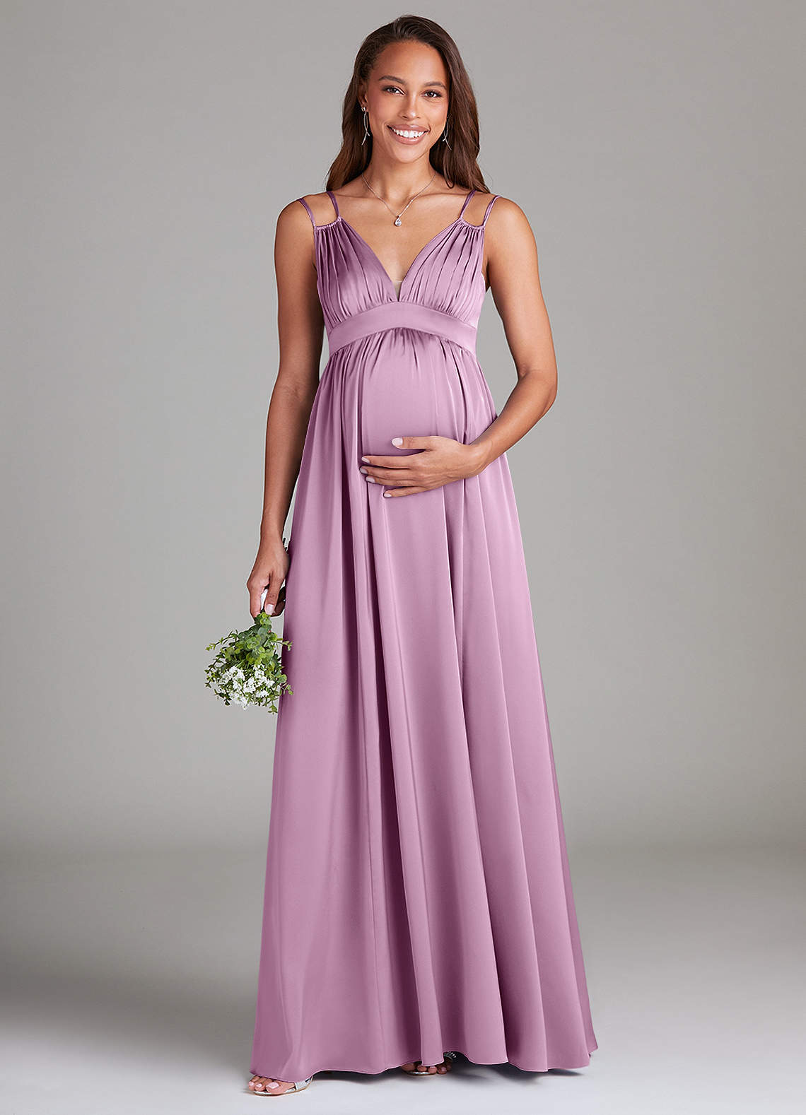 Purple maternity bridesmaid dresses hotsell