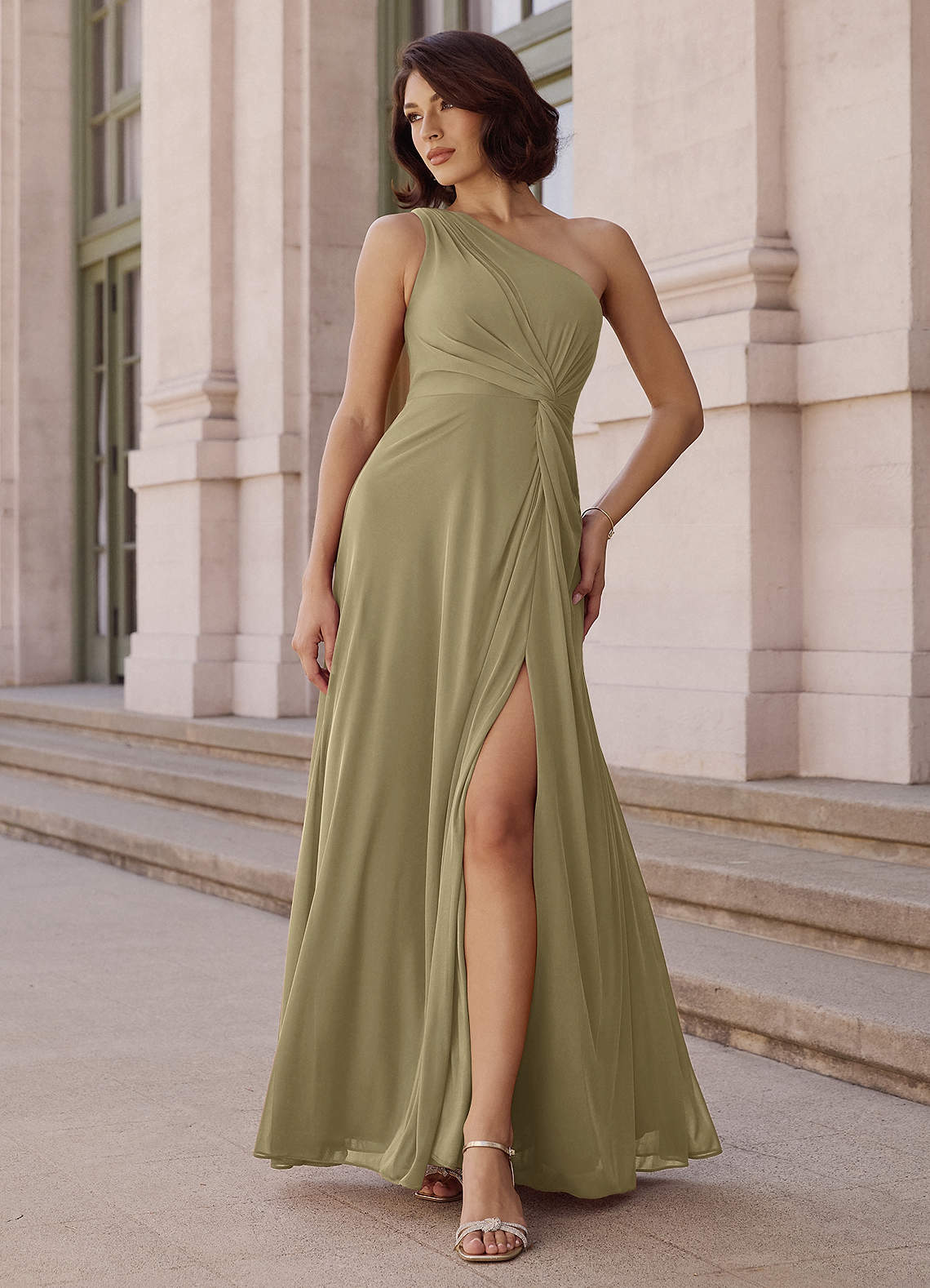 strapless open back dress One Shoulder Ruched Bodycon Dress – Dominique Nicole Boutique main image 0