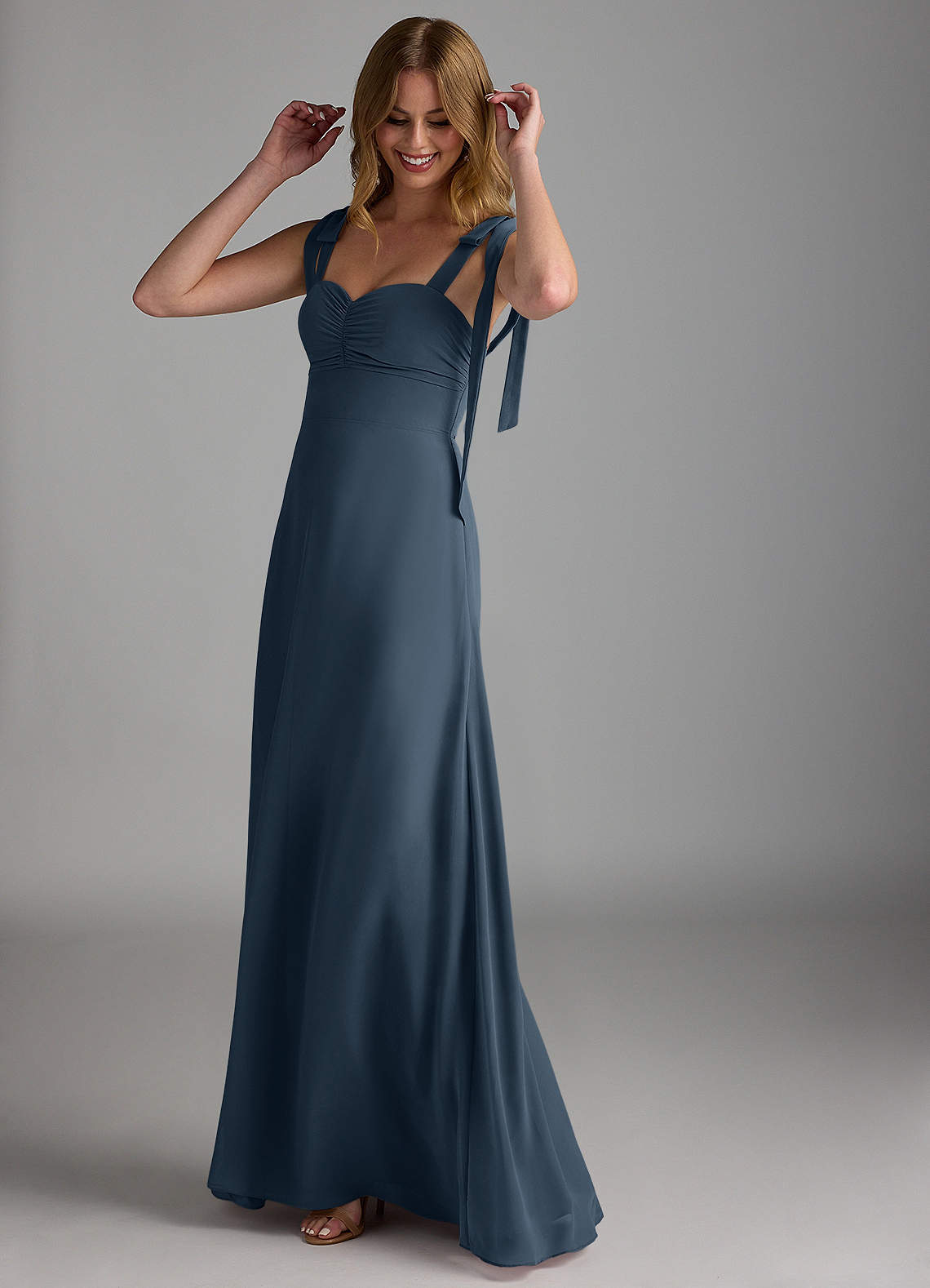 Azazie Lizet Bridesmaid Dresses Neptune A-Line Sweetheart Neckline Chiffon Dress image1