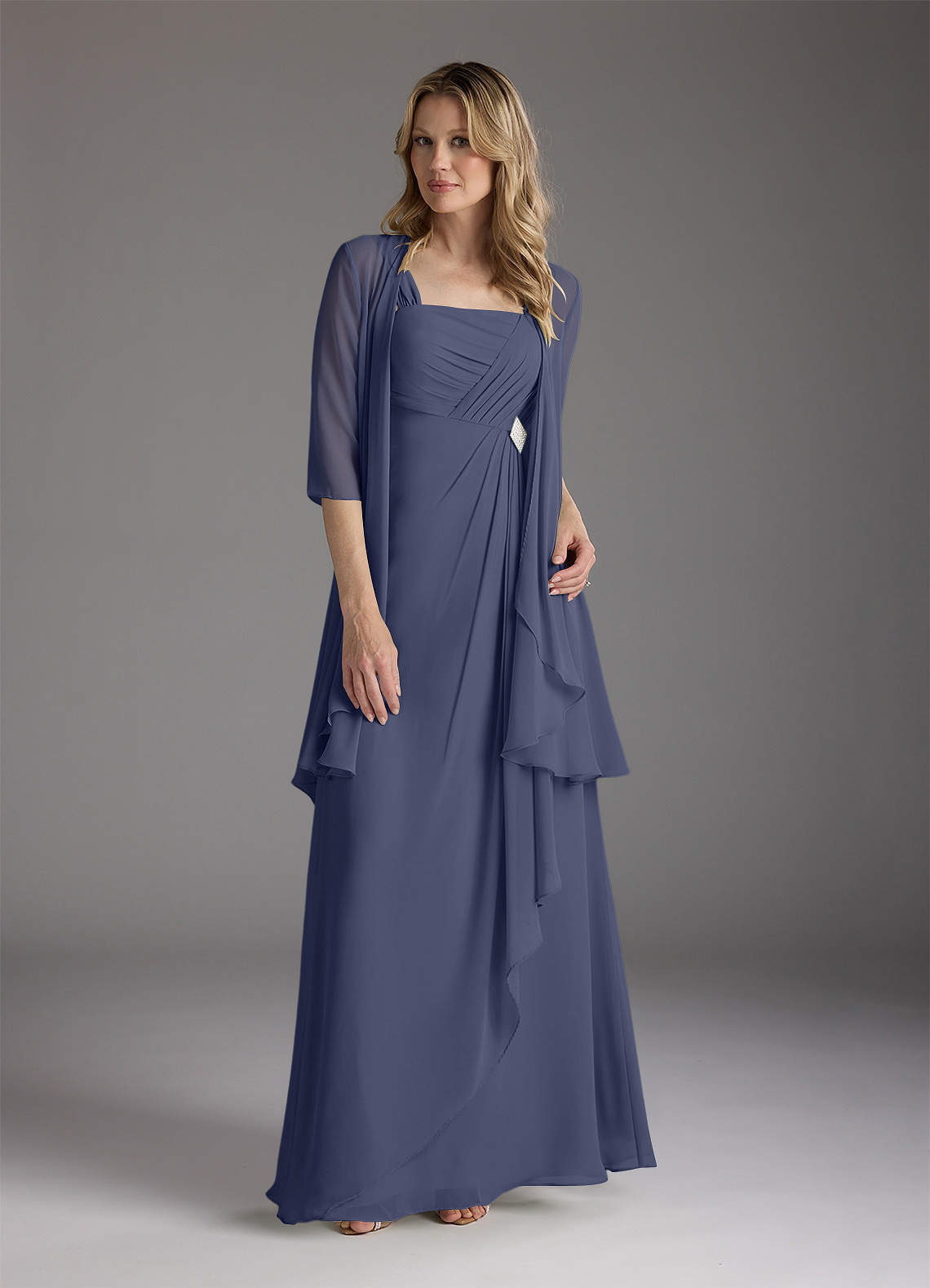 wedding dress a line Modern Square Neck A-line Wedding Dress Ruta Custom (0-12 US, 32-44 EU) / Off-white main image 1